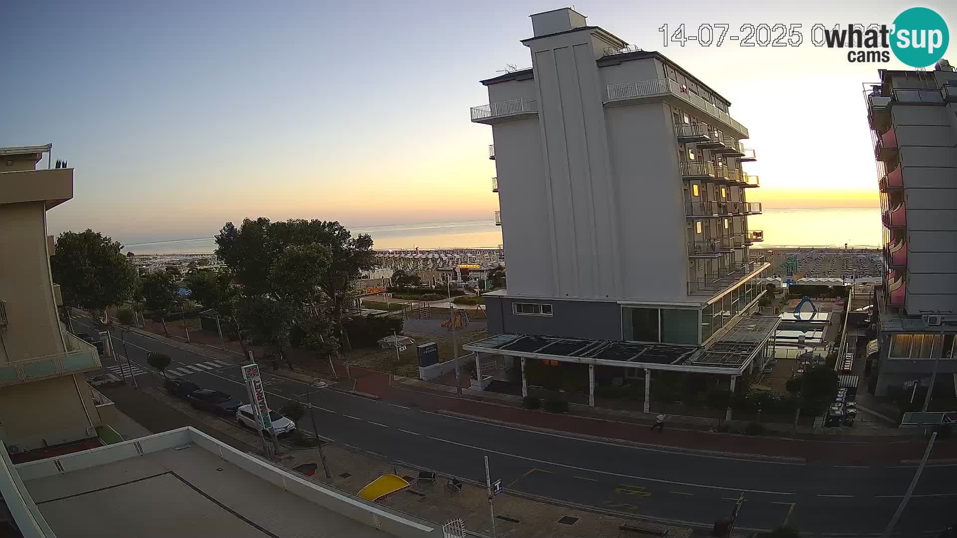 Riccione webcam playa y jardines La Malfa – Playa Bagni Oreste 115