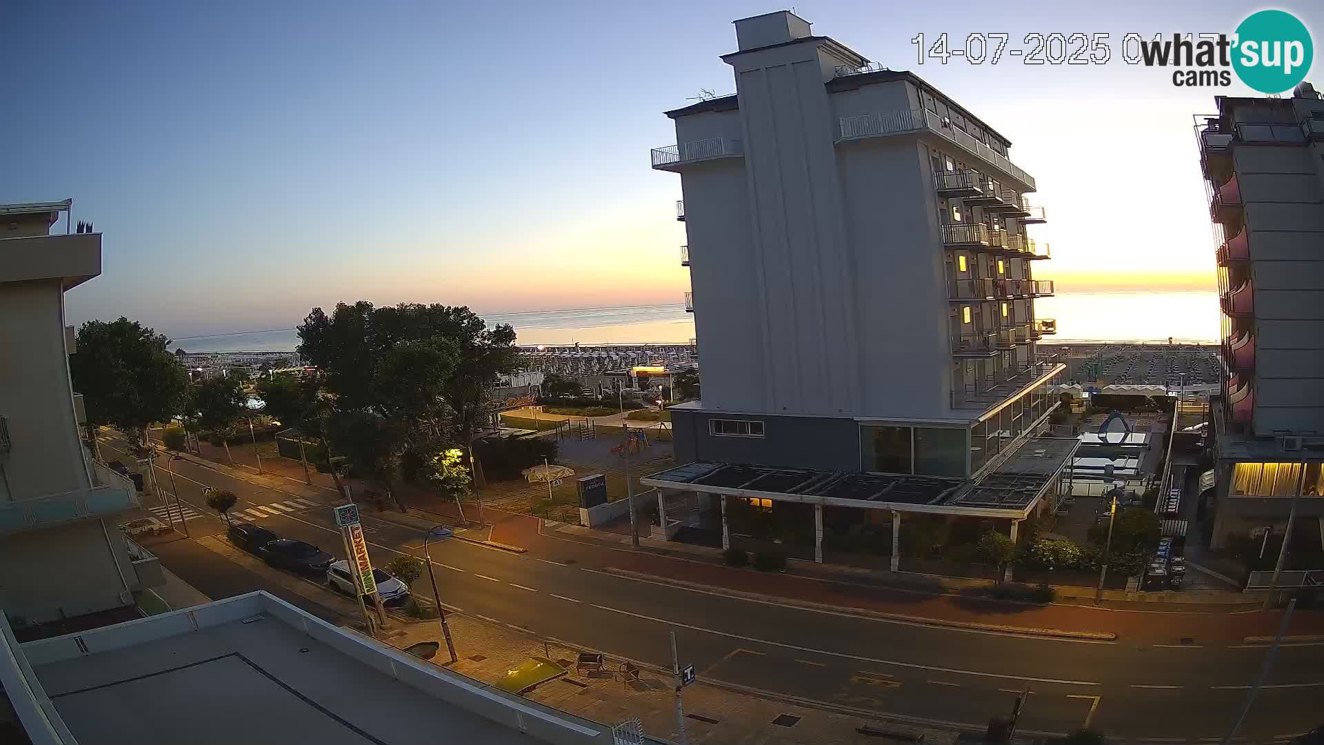 Riccione webcam plage et jardins La Malfa – Bagni Oreste plage 115