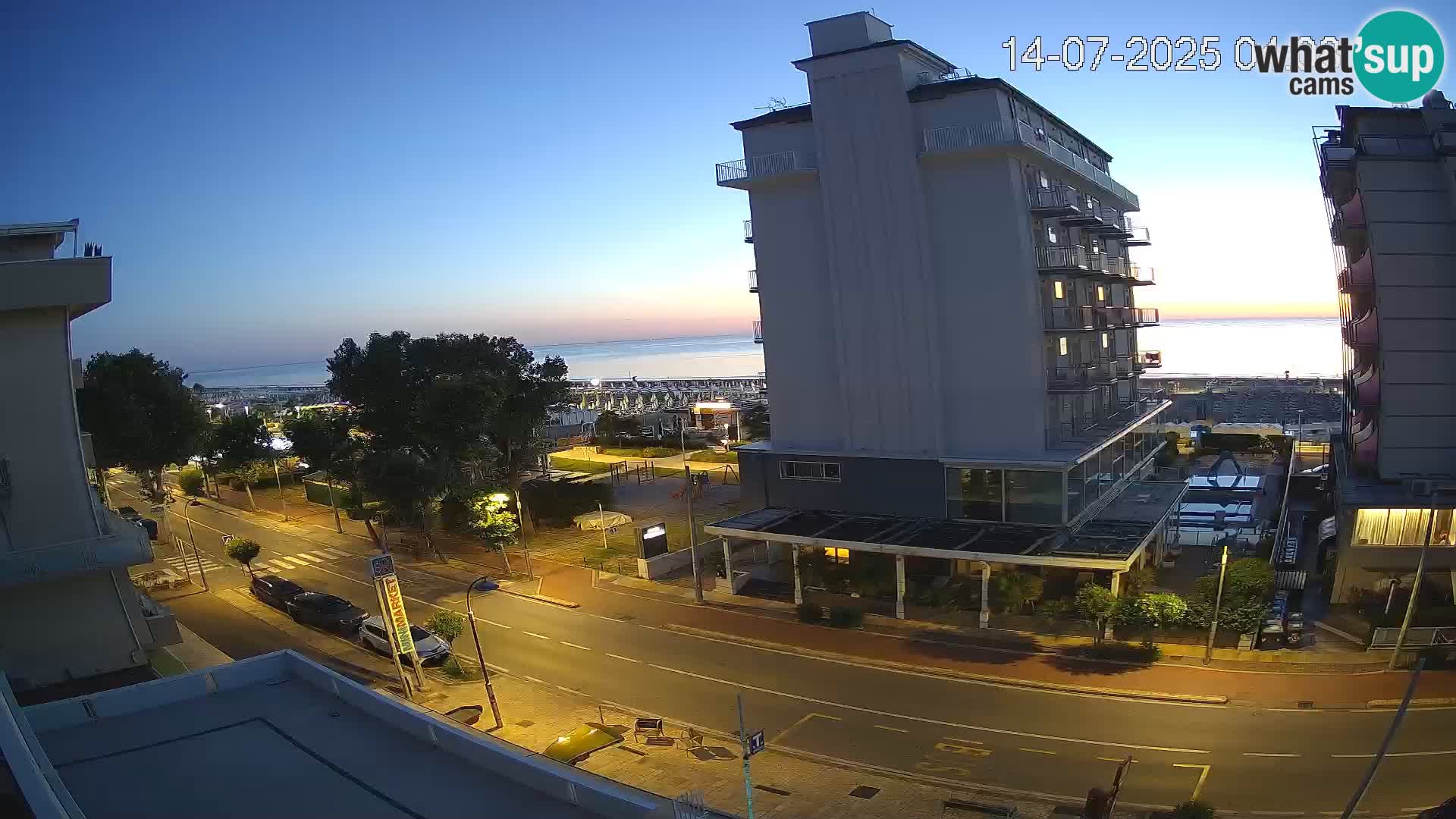 Riccione webcam plage et jardins La Malfa – Bagni Oreste plage 115