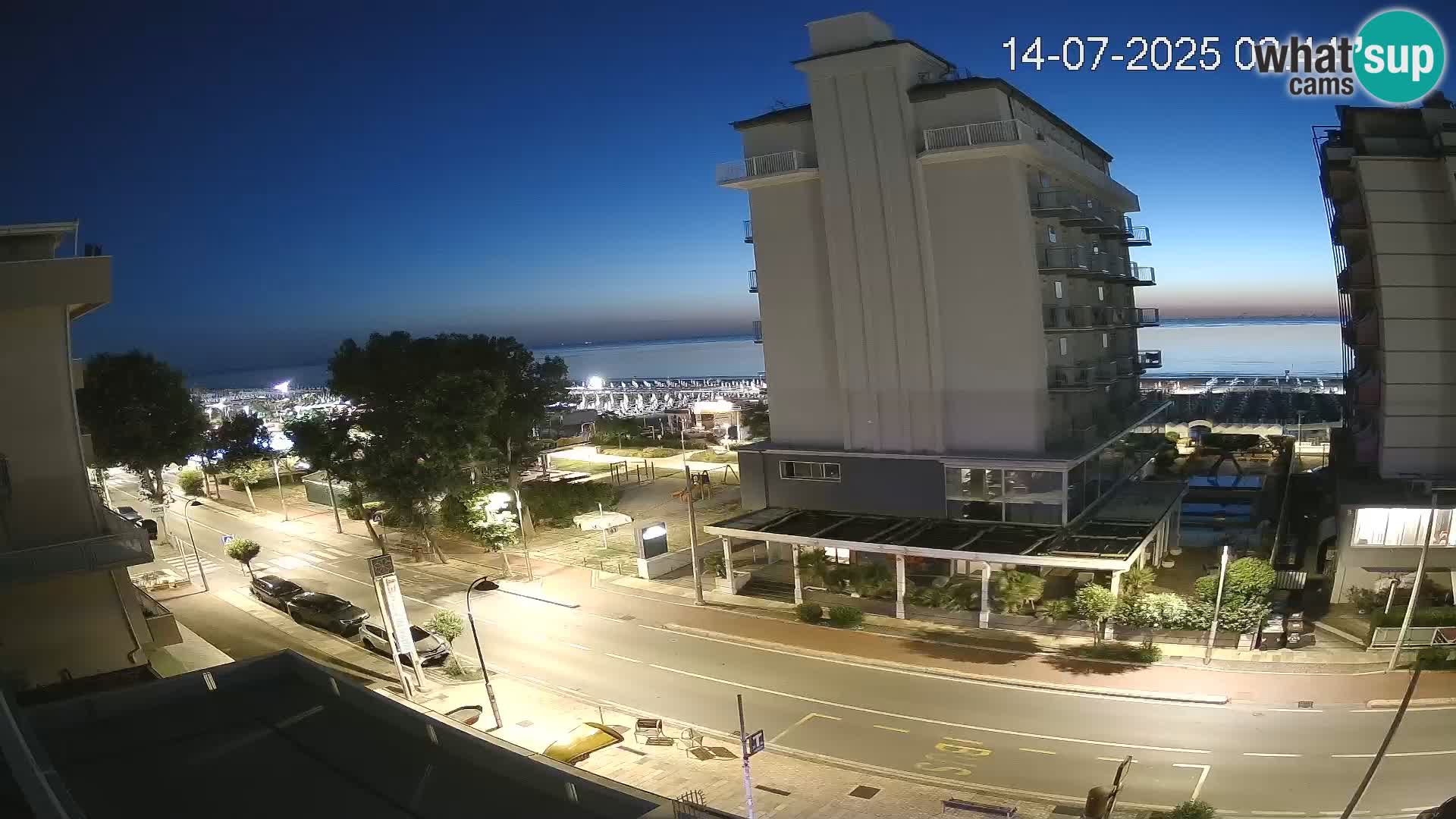 Riccione webcam plage et jardins La Malfa – Bagni Oreste plage 115