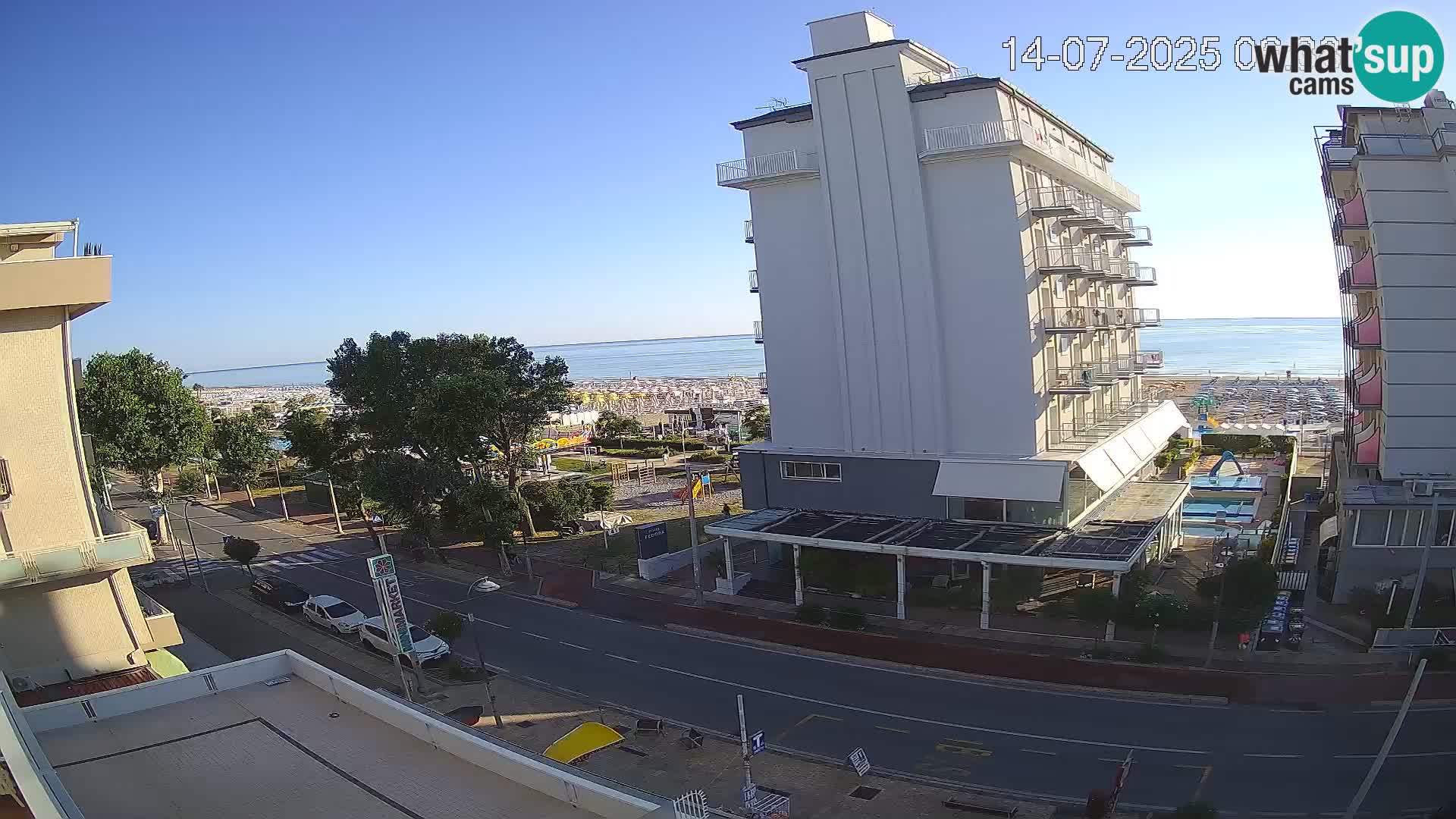 Riccione webcam plage et jardins La Malfa – Bagni Oreste plage 115