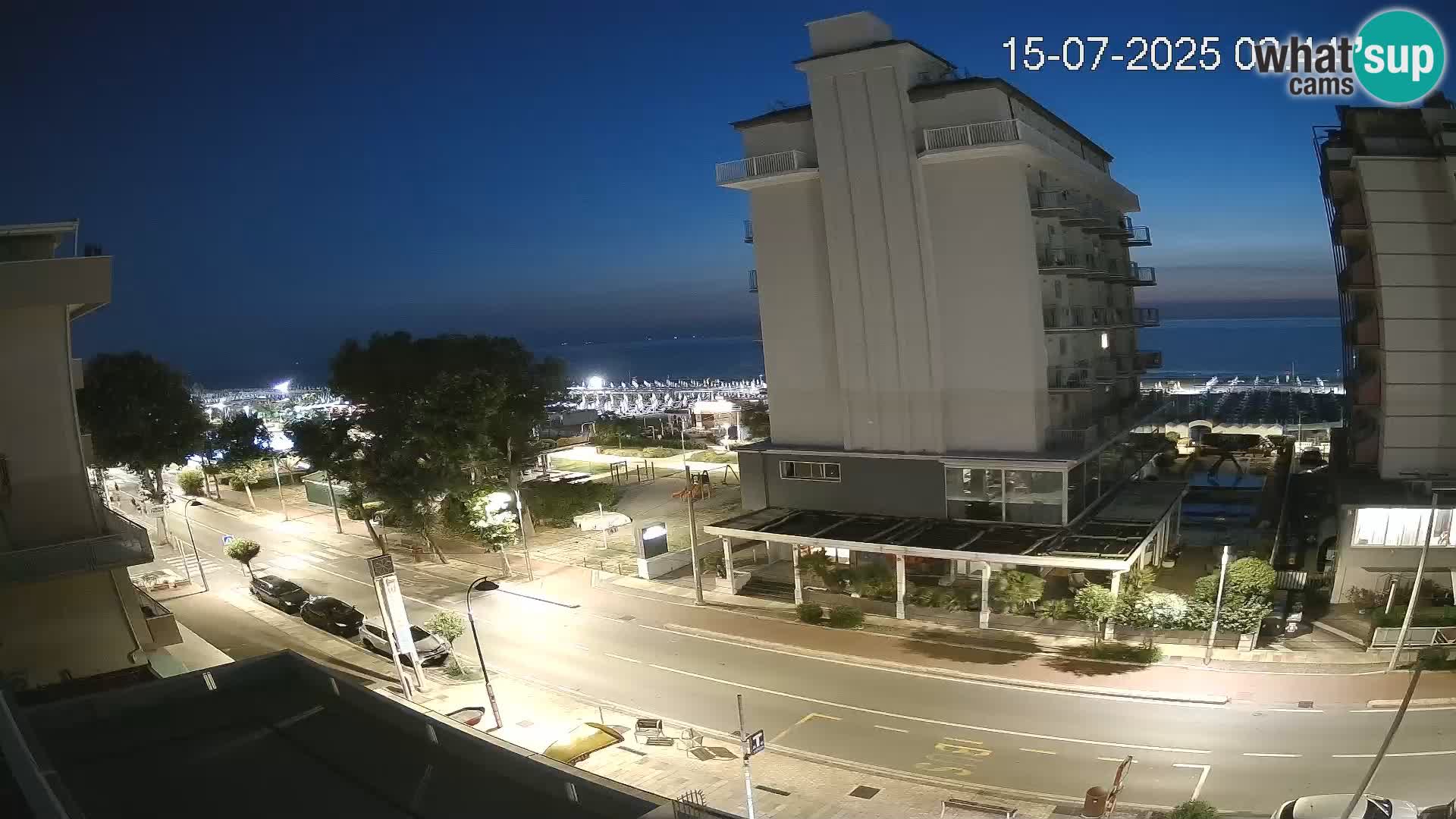 Riccione web kamera plaža i vrtovi La Malfa – plaža Bagni Oreste 115