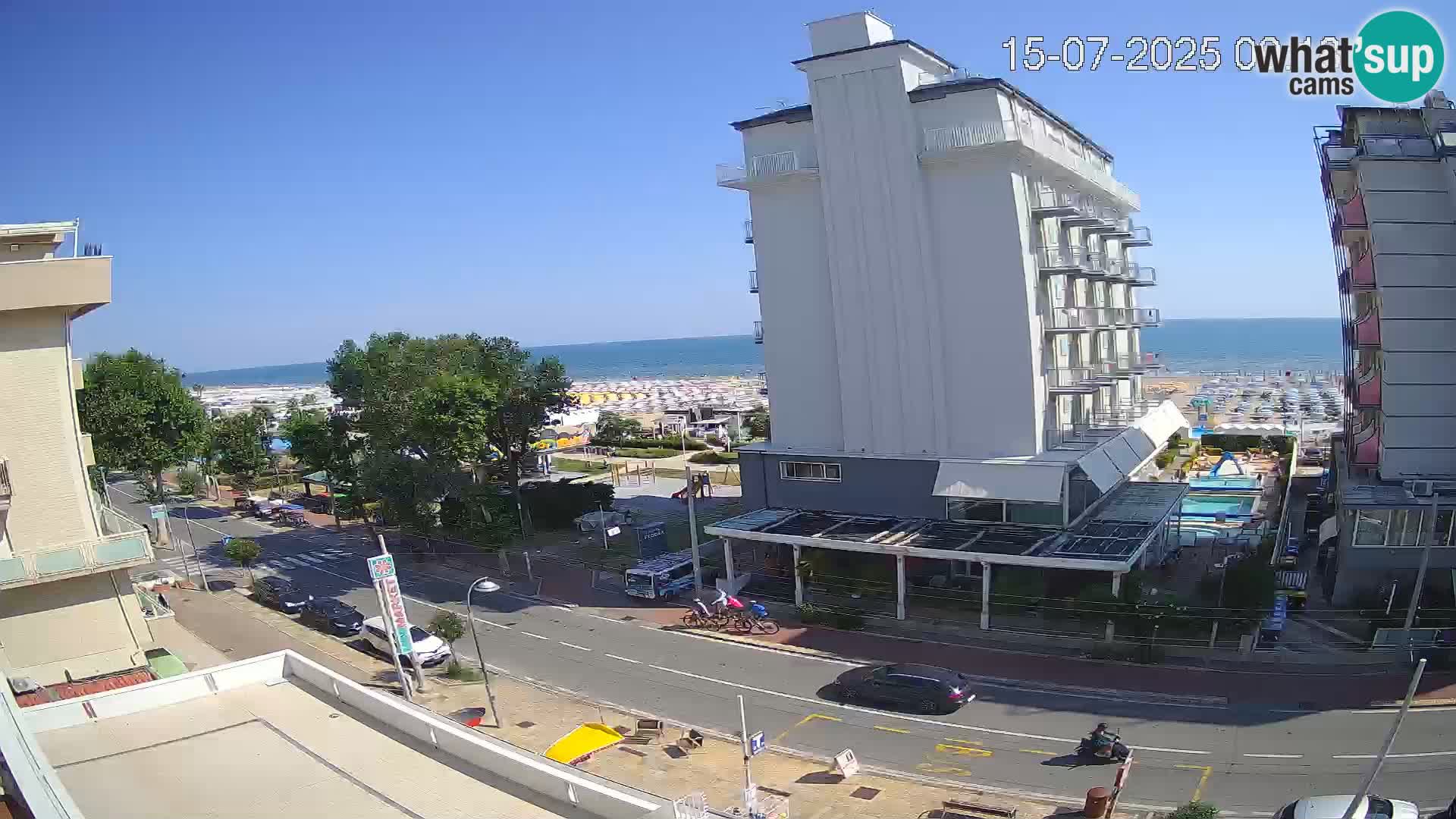 Riccione web kamera plaža i vrtovi La Malfa – plaža Bagni Oreste 115