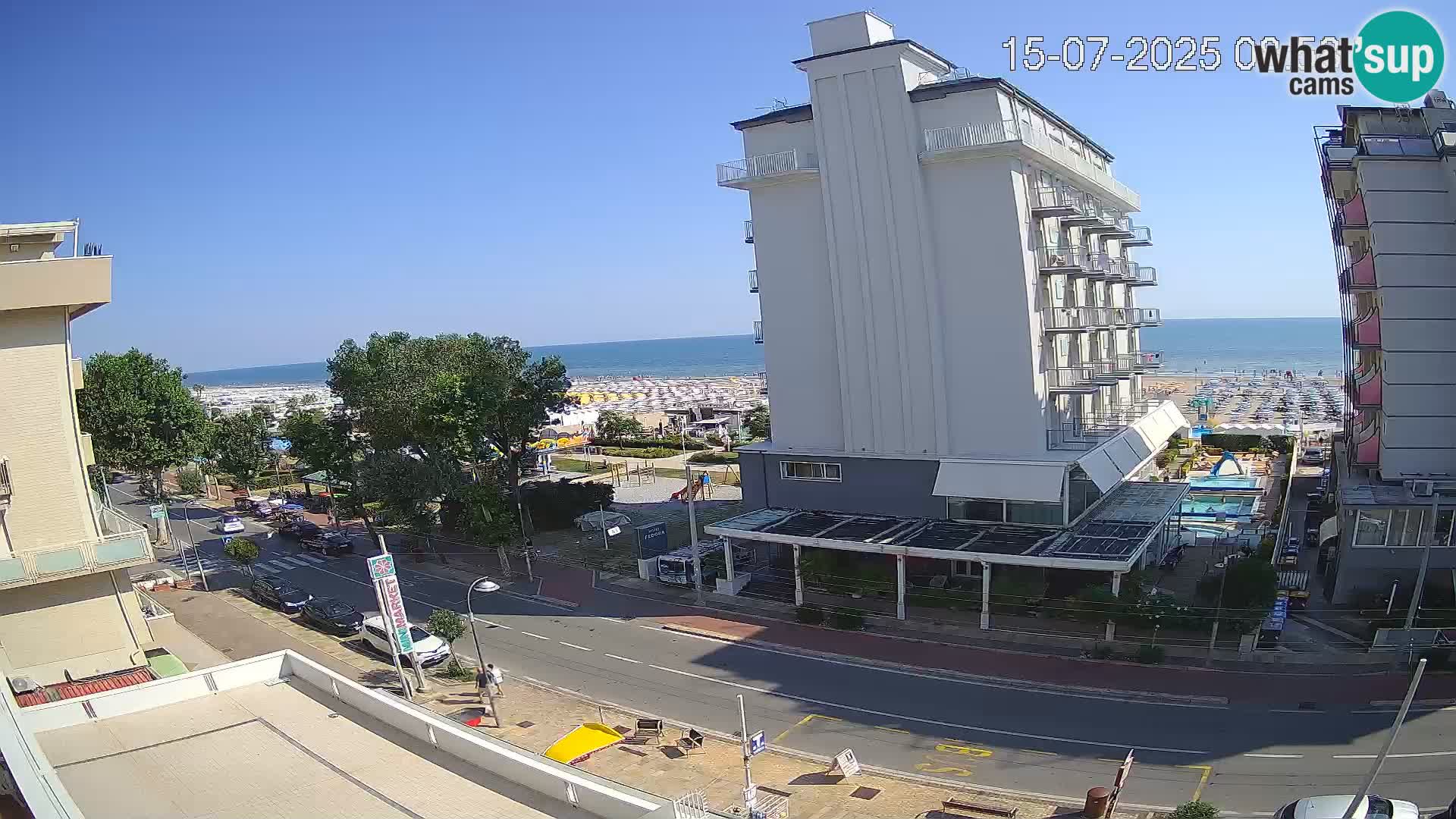 Riccione webcam plage et jardins La Malfa – Bagni Oreste plage 115
