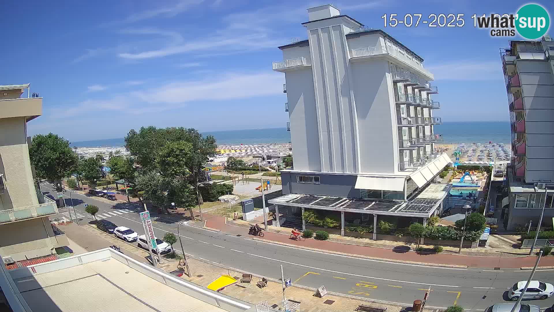 Riccione webcam plage et jardins La Malfa – Bagni Oreste plage 115