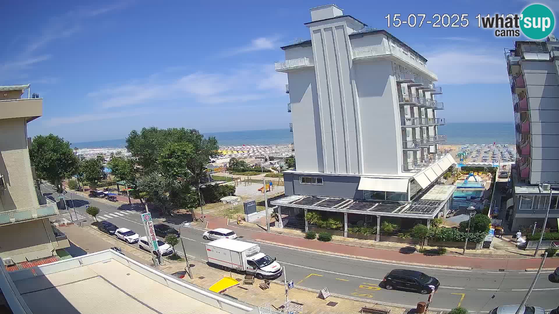 Riccione Webcam Strand und Gärten La Malfa – Bagni Oreste Strand 115
