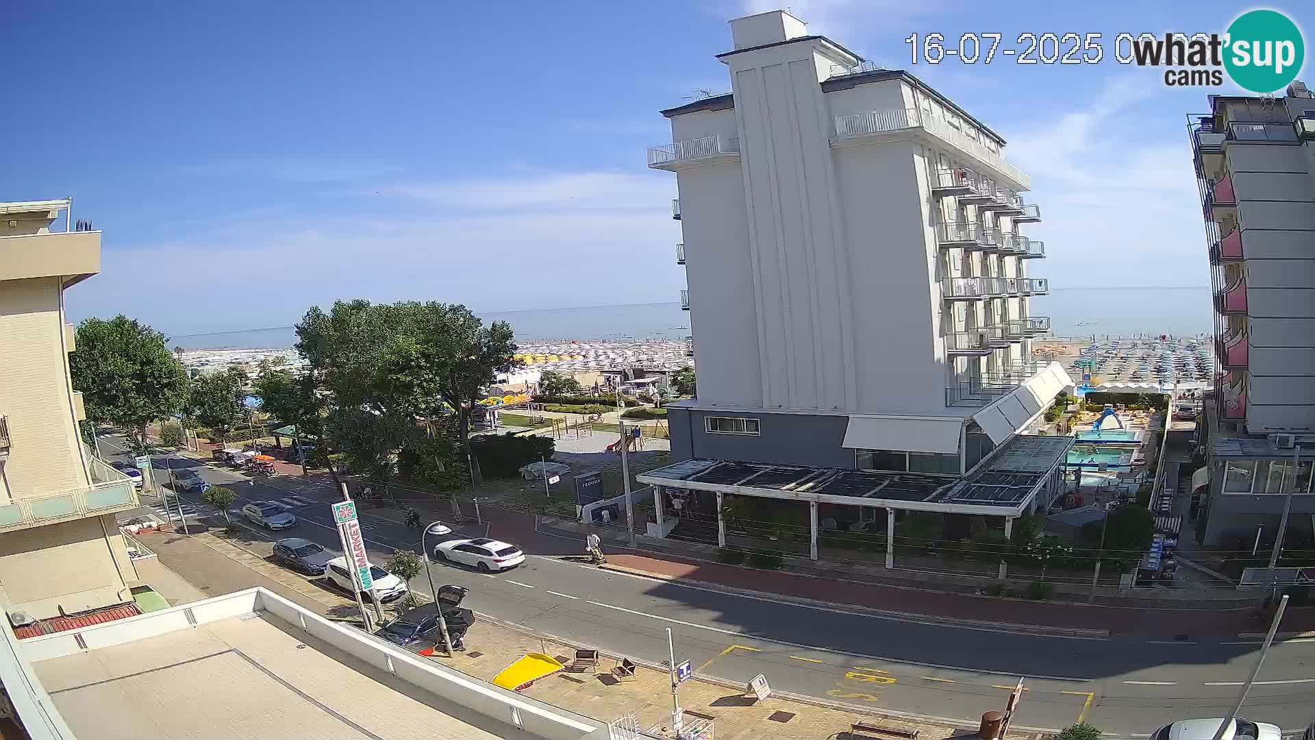 Riccione web kamera plaža i vrtovi La Malfa – plaža Bagni Oreste 115