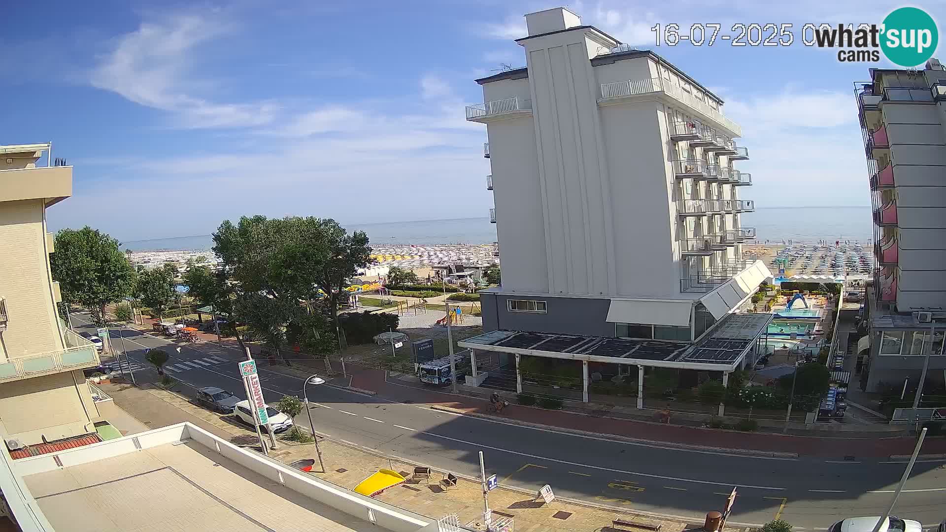 Riccione webcam spiaggia e giardini La Malfa – Bagni Oreste spiaggia 115