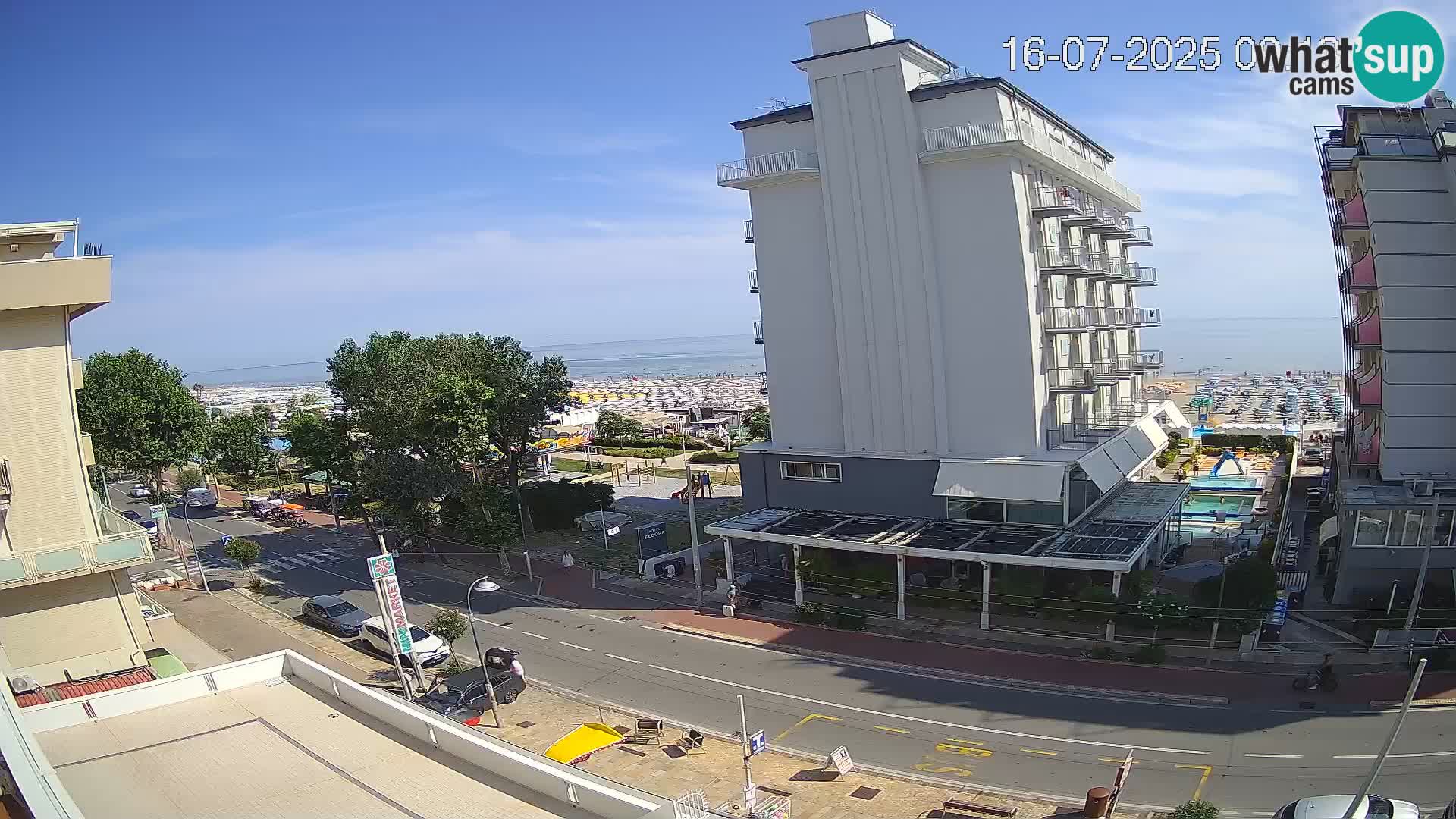 Riccione webcam plage et jardins La Malfa – Bagni Oreste plage 115