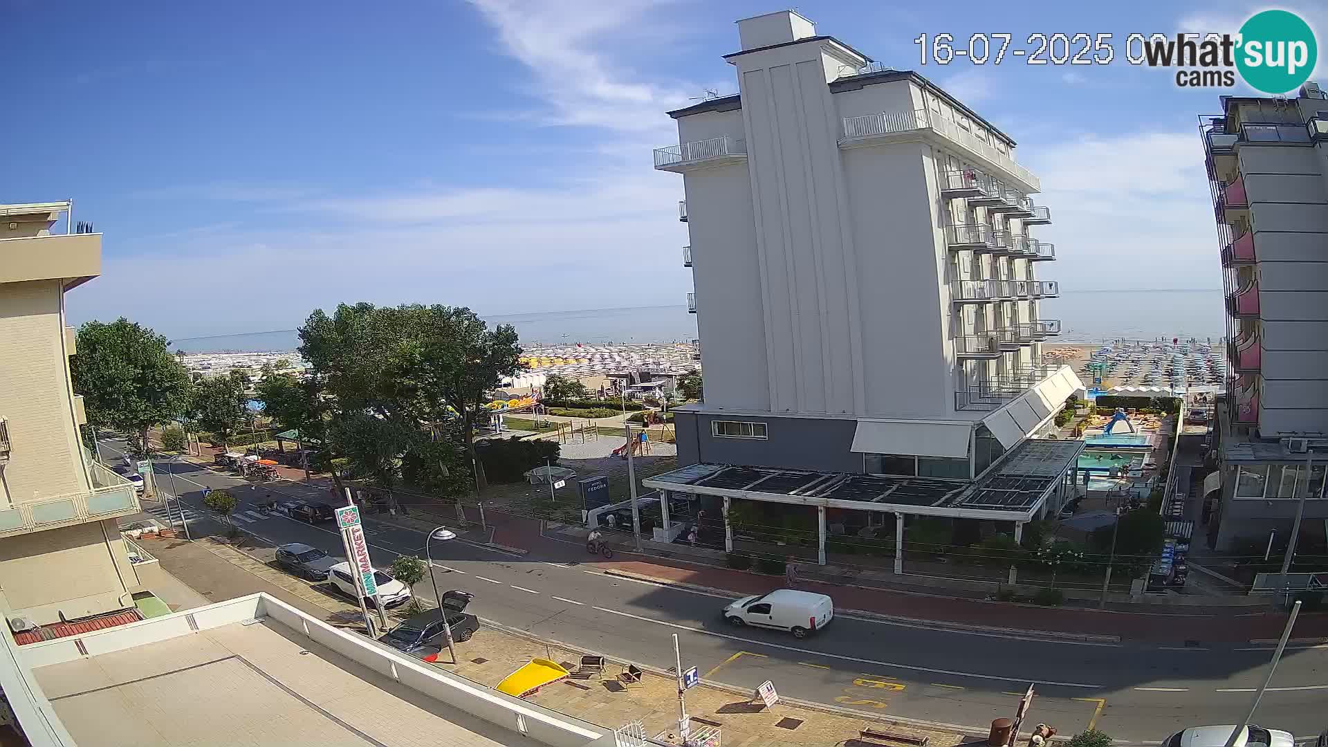 Riccione webcam playa y jardines La Malfa – Playa Bagni Oreste 115