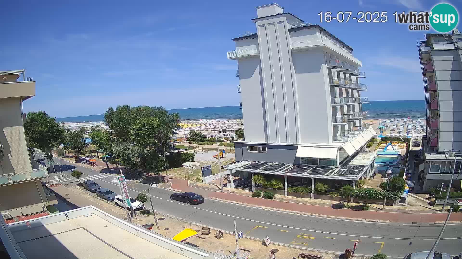 Riccione webcam plage et jardins La Malfa – Bagni Oreste plage 115