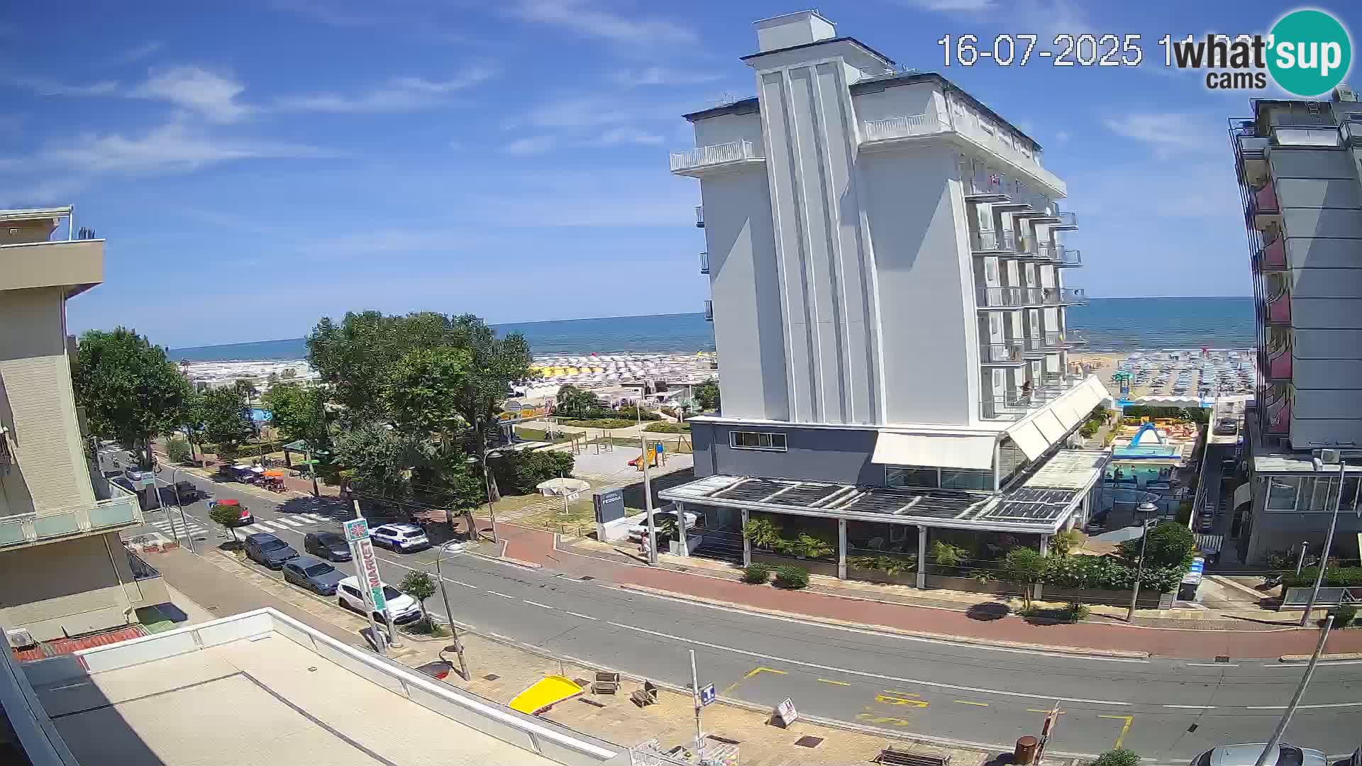 Riccione webcam playa y jardines La Malfa – Playa Bagni Oreste 115