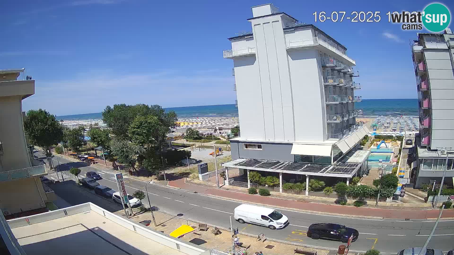 Riccione web kamera plaža i vrtovi La Malfa – plaža Bagni Oreste 115
