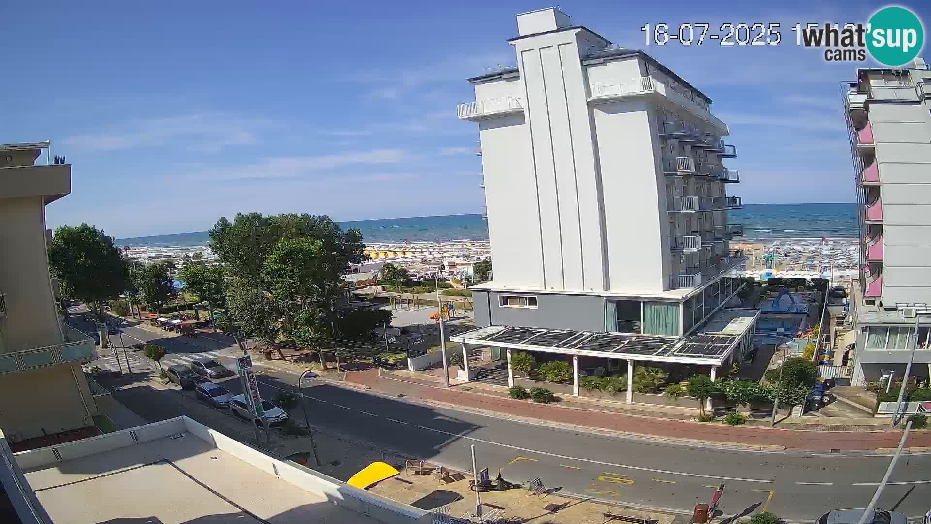 Riccione webcam plage et jardins La Malfa – Bagni Oreste plage 115