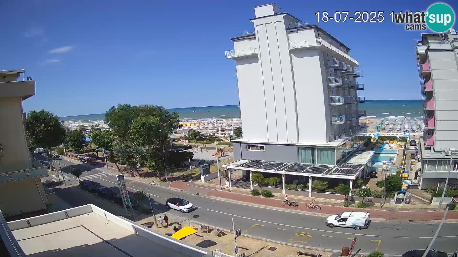 Riccione web kamera plaža i vrtovi La Malfa – plaža Bagni Oreste 115