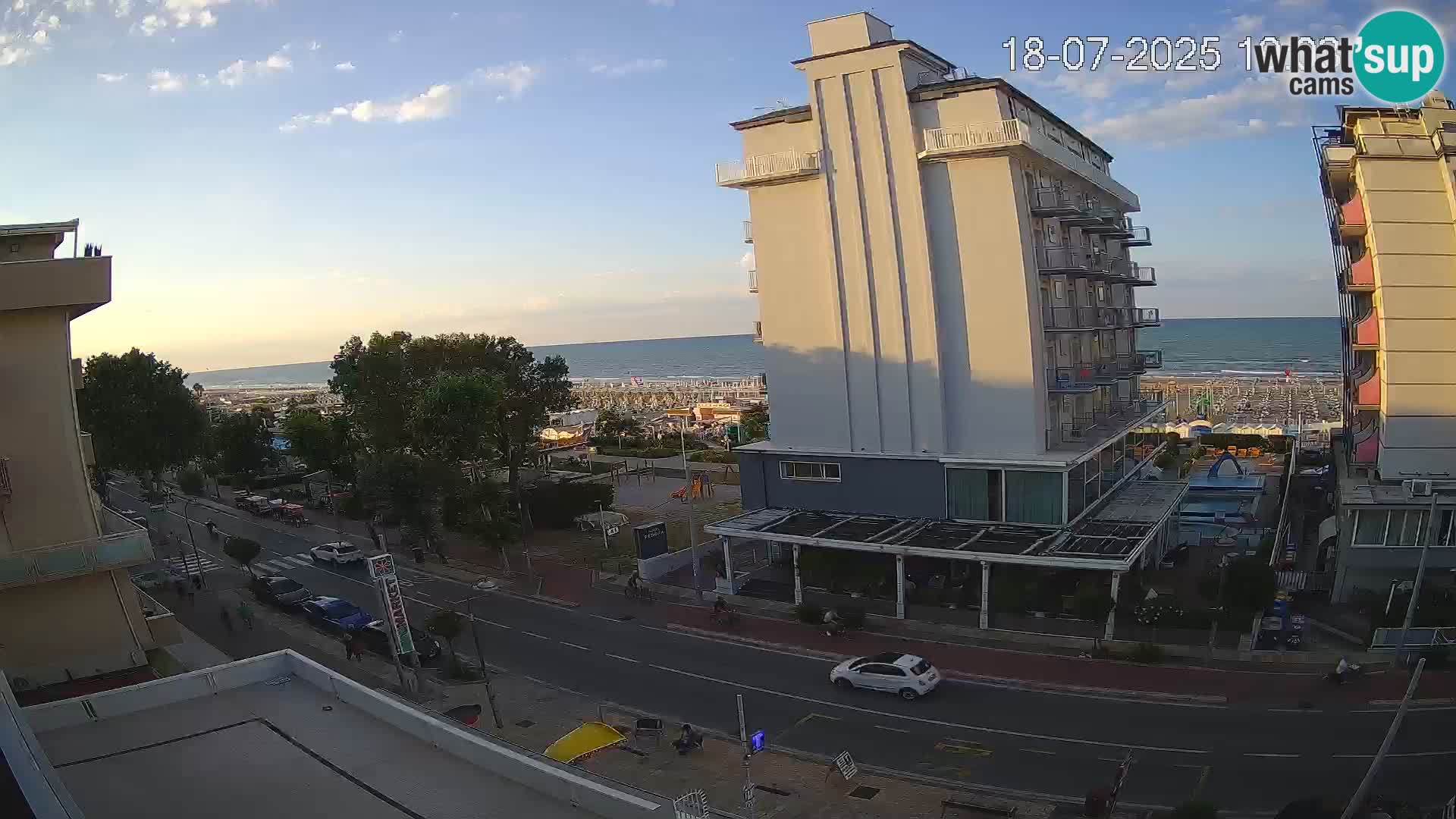 Riccione webcam plage et jardins La Malfa – Bagni Oreste plage 115