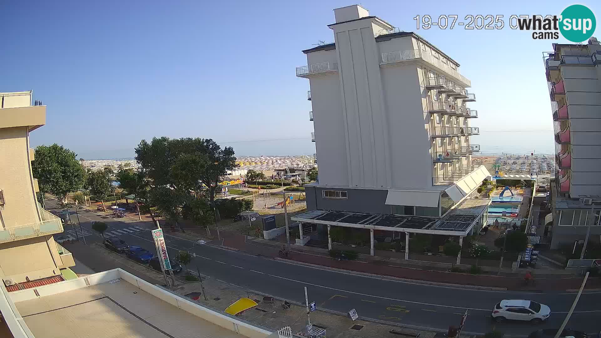 Riccione webcam plage et jardins La Malfa – Bagni Oreste plage 115