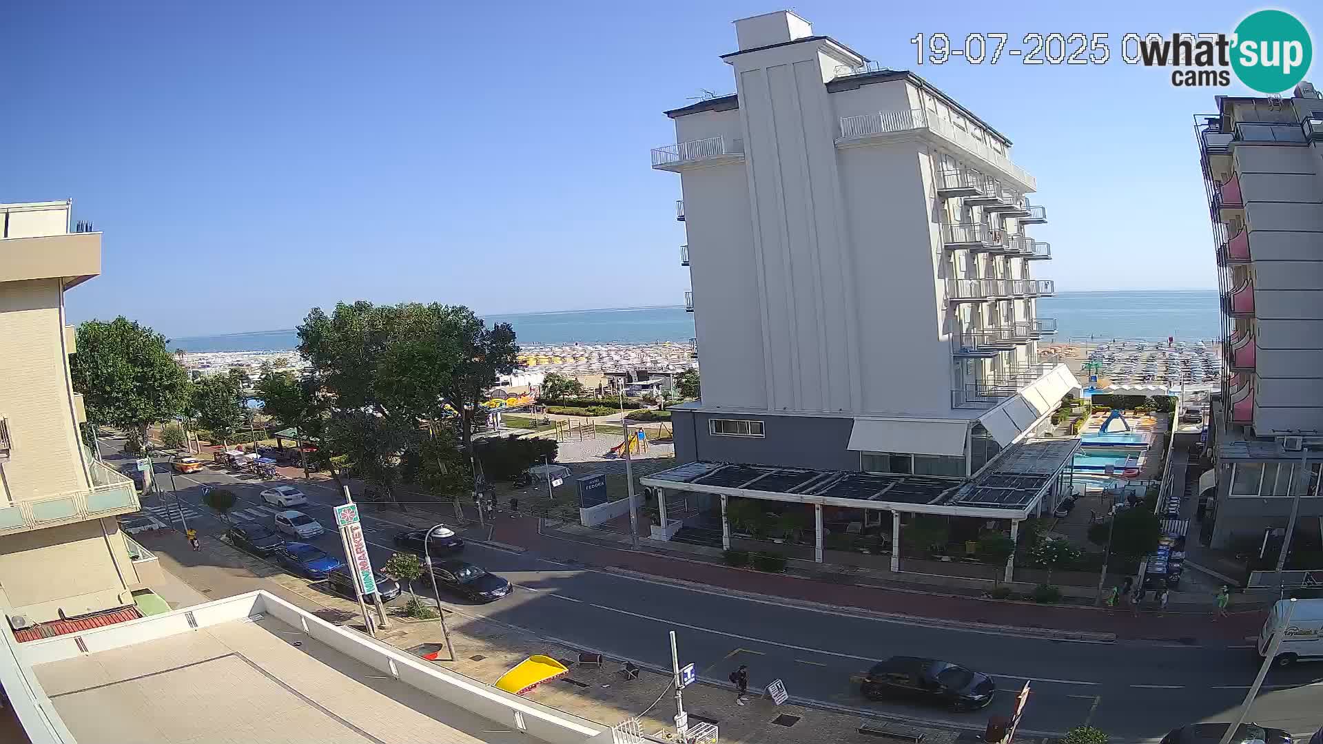 Riccione webcam spiaggia e giardini La Malfa – Bagni Oreste spiaggia 115