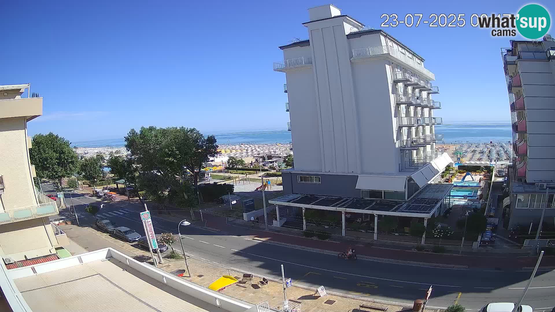 Riccione webcam playa y jardines La Malfa – Playa Bagni Oreste 115