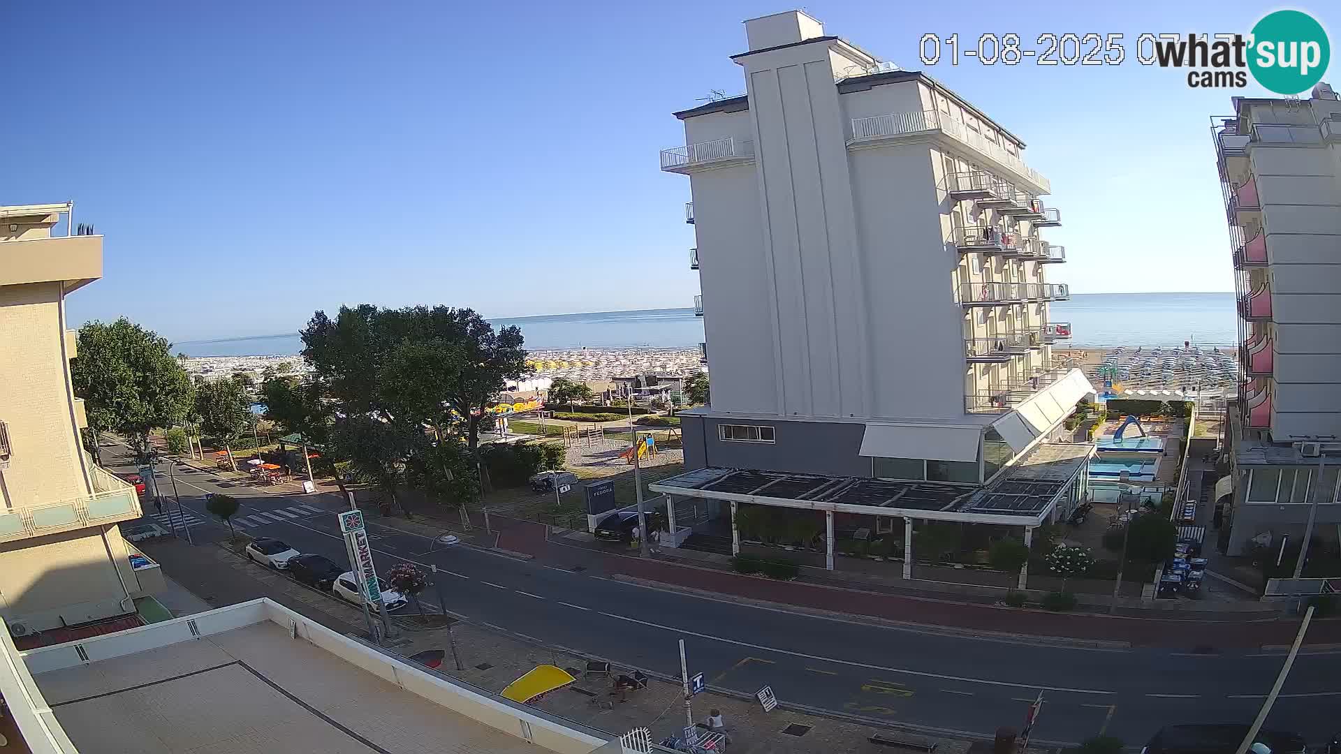 Riccione Webcam Strand und Gärten La Malfa – Bagni Oreste Strand 115