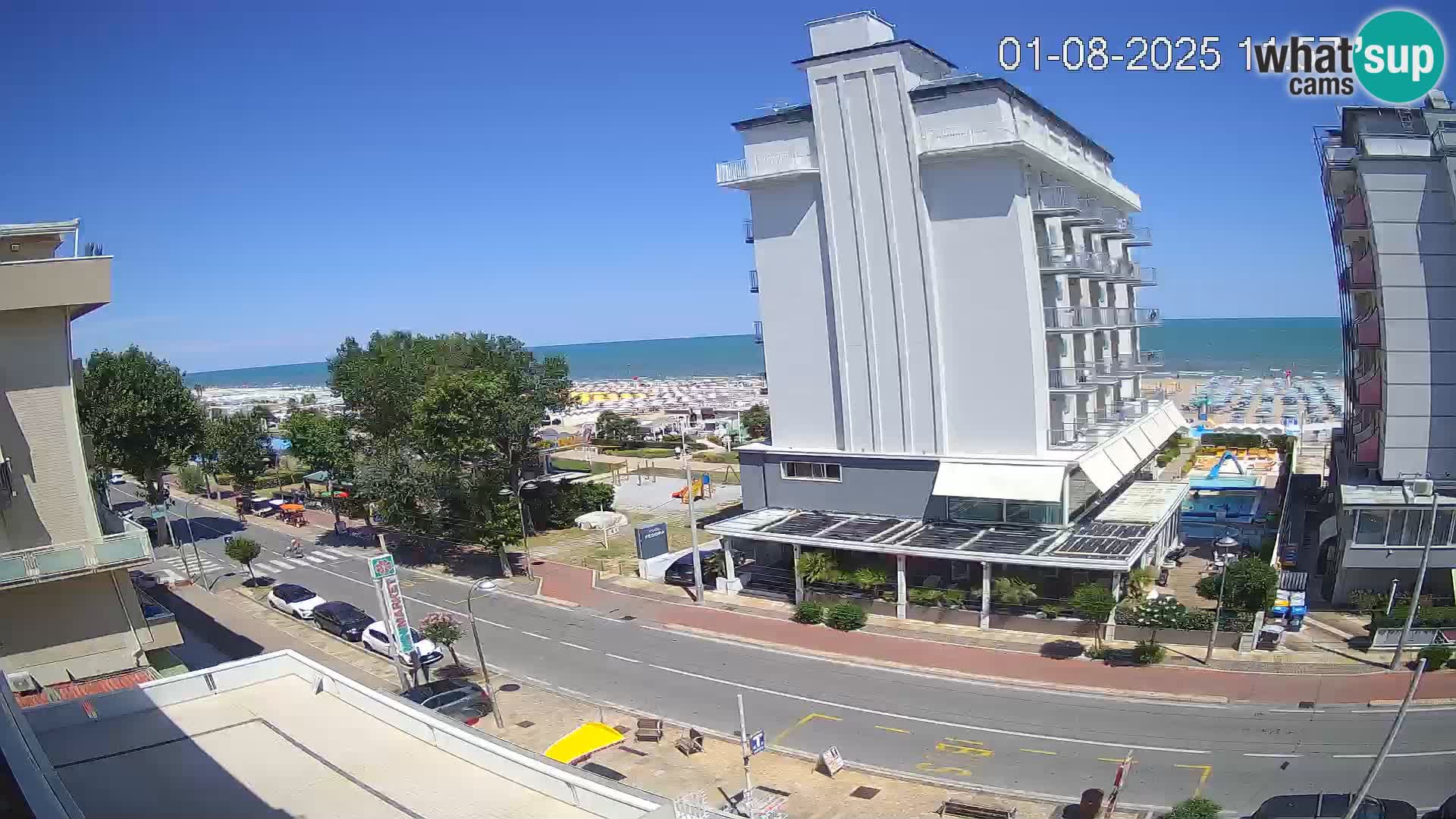 Riccione Webcam Strand und Gärten La Malfa – Bagni Oreste Strand 115