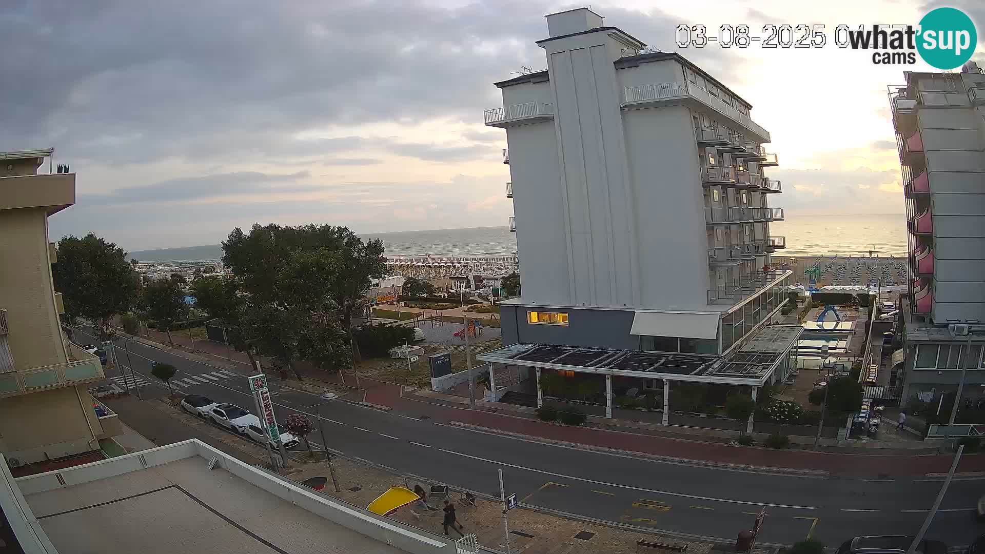 Riccione Webcam Strand und Gärten La Malfa – Bagni Oreste Strand 115