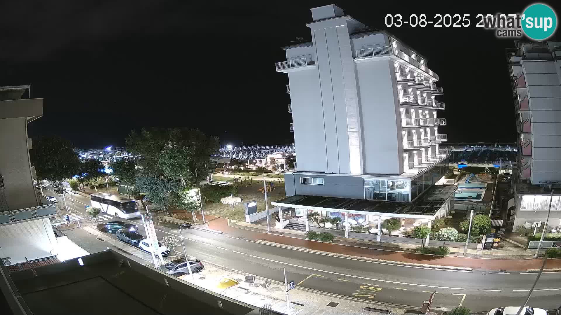 Riccione web kamera plaža i vrtovi La Malfa – plaža Bagni Oreste 115