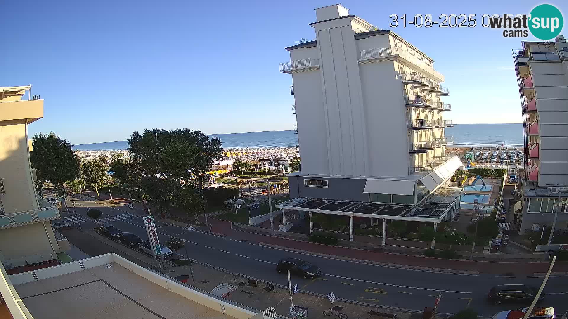 Riccione Webcam Strand und Gärten La Malfa – Bagni Oreste Strand 115