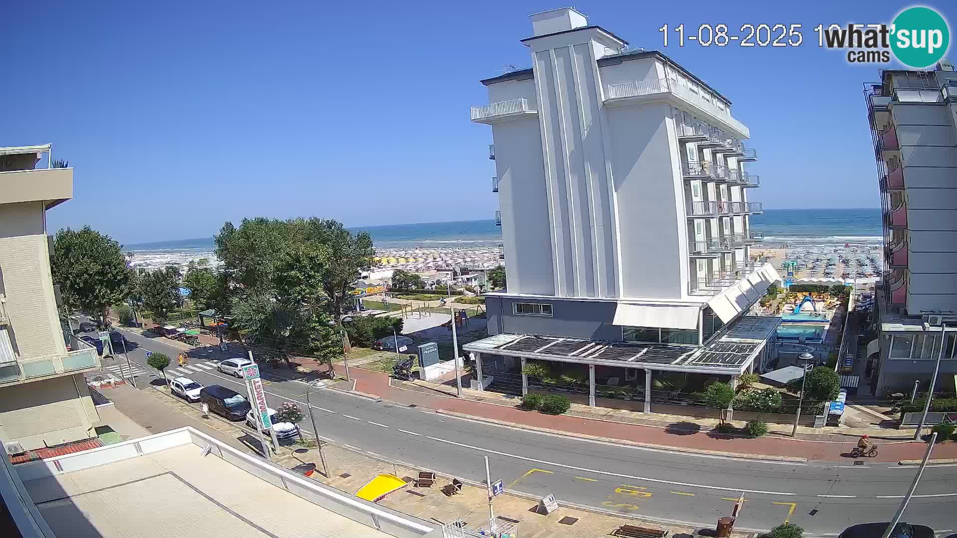 Riccione webcam spiaggia e giardini La Malfa – Bagni Oreste spiaggia 115