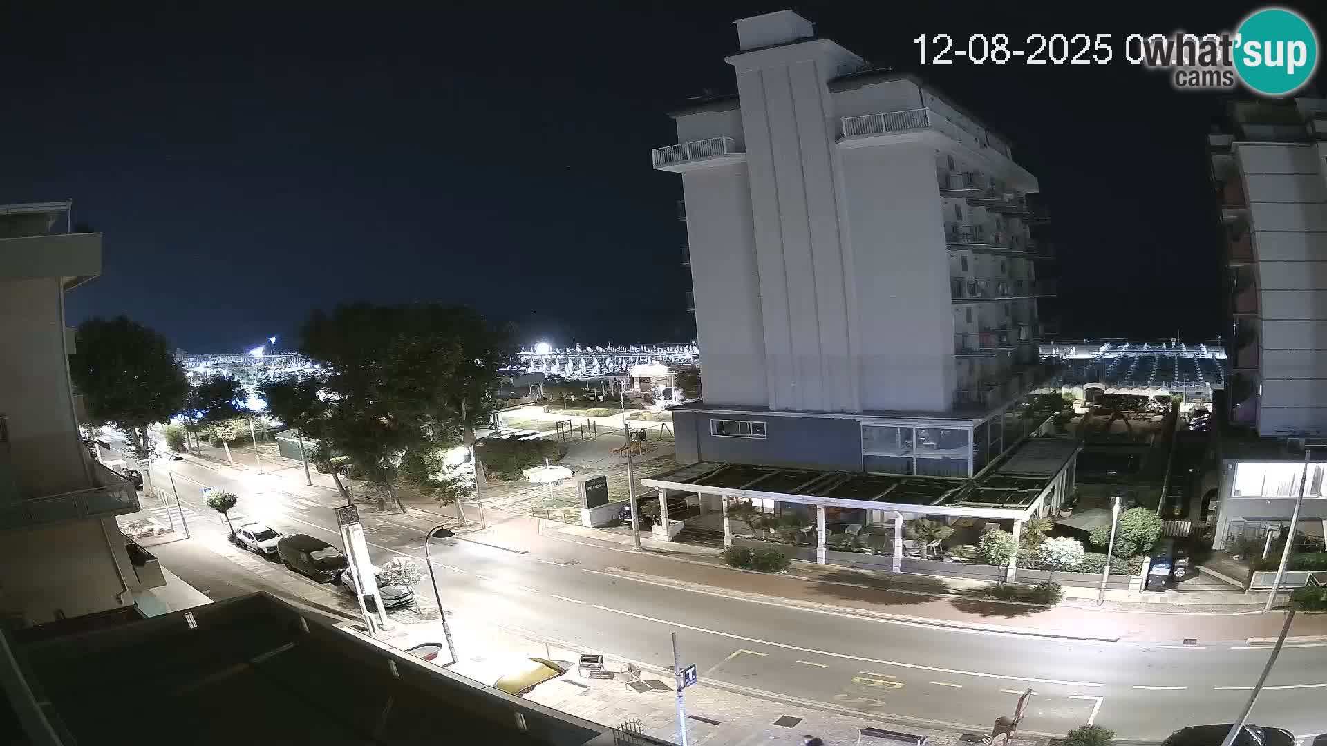 Riccione web kamera plaža i vrtovi La Malfa – plaža Bagni Oreste 115