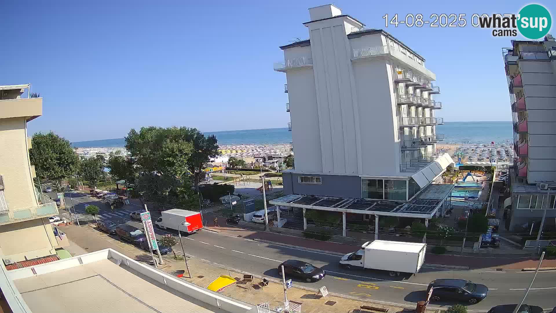 Riccione Webcam Strand und Gärten La Malfa – Bagni Oreste Strand 115