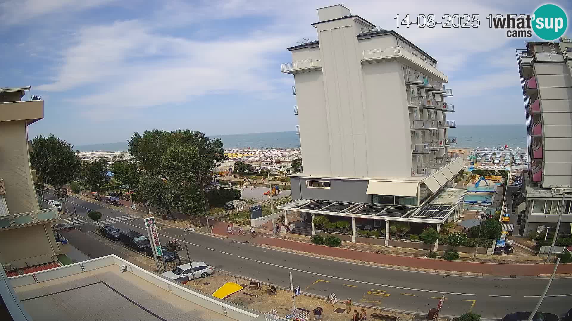 Riccione webcam plage et jardins La Malfa – Bagni Oreste plage 115