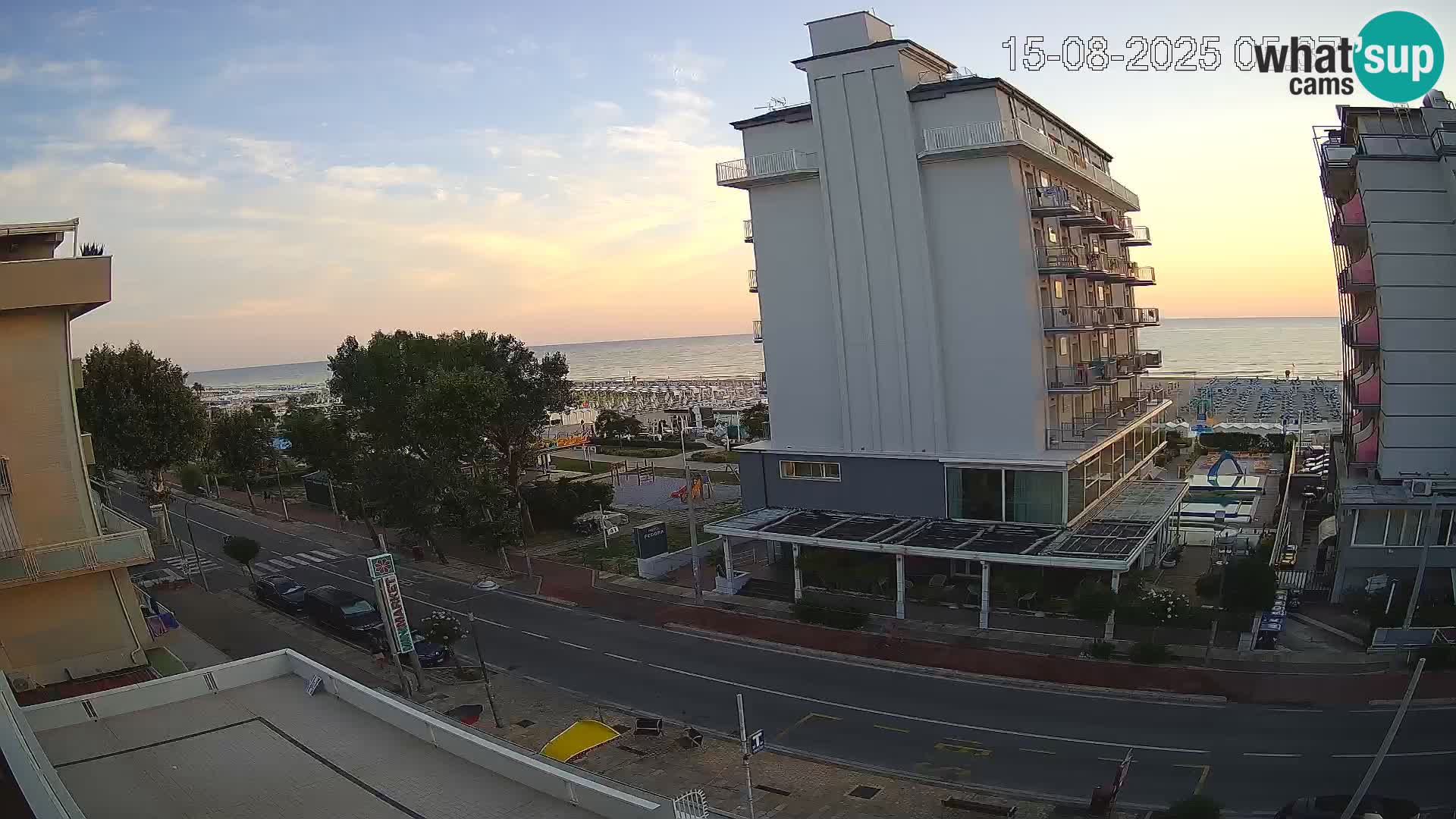 Riccione webcam plage et jardins La Malfa – Bagni Oreste plage 115