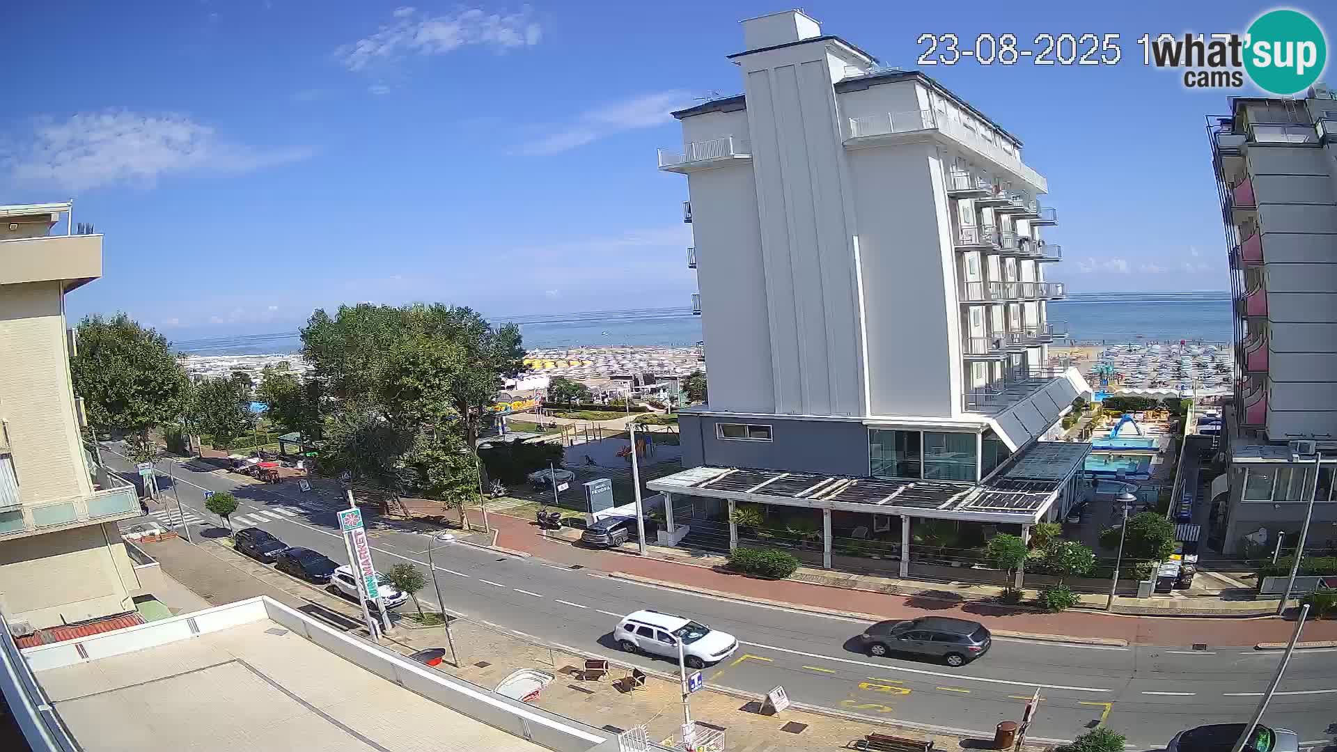 Riccione webcam plage et jardins La Malfa – Bagni Oreste plage 115
