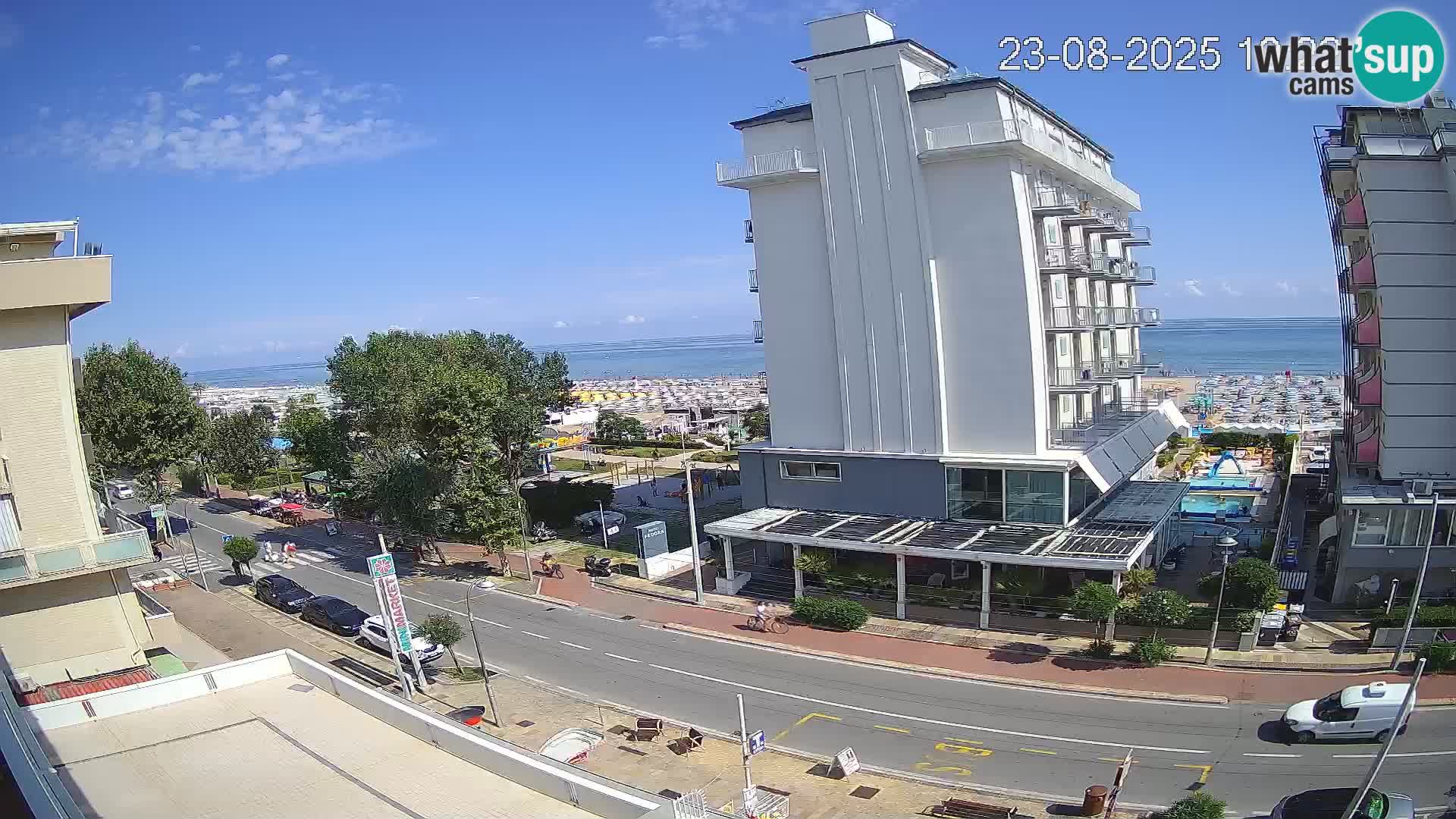 Riccione webcam playa y jardines La Malfa – Playa Bagni Oreste 115