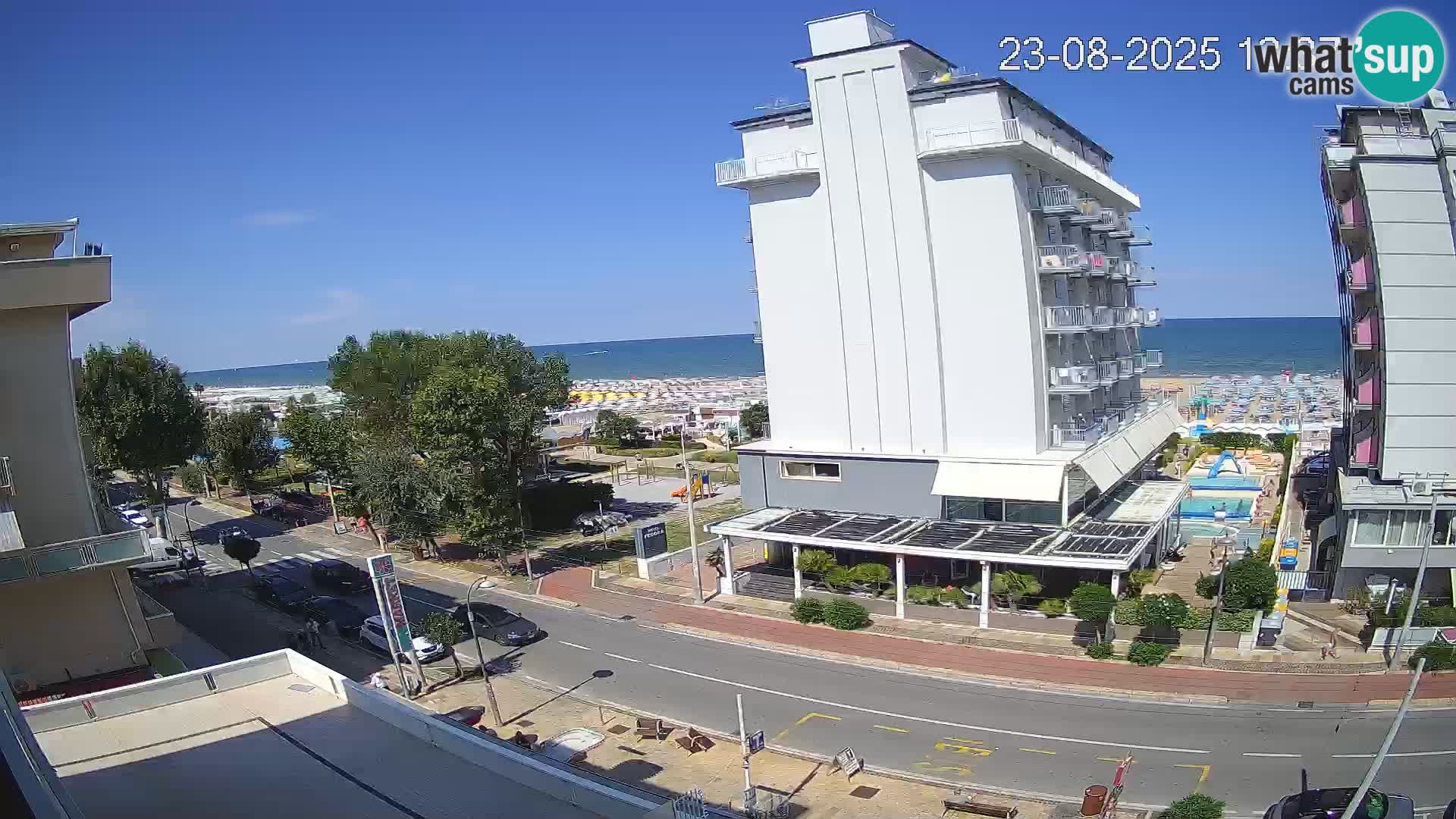 Riccione webcam playa y jardines La Malfa – Playa Bagni Oreste 115