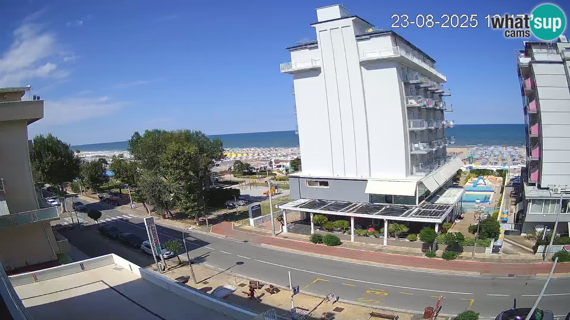 Riccione webcam playa y jardines La Malfa – Playa Bagni Oreste 115