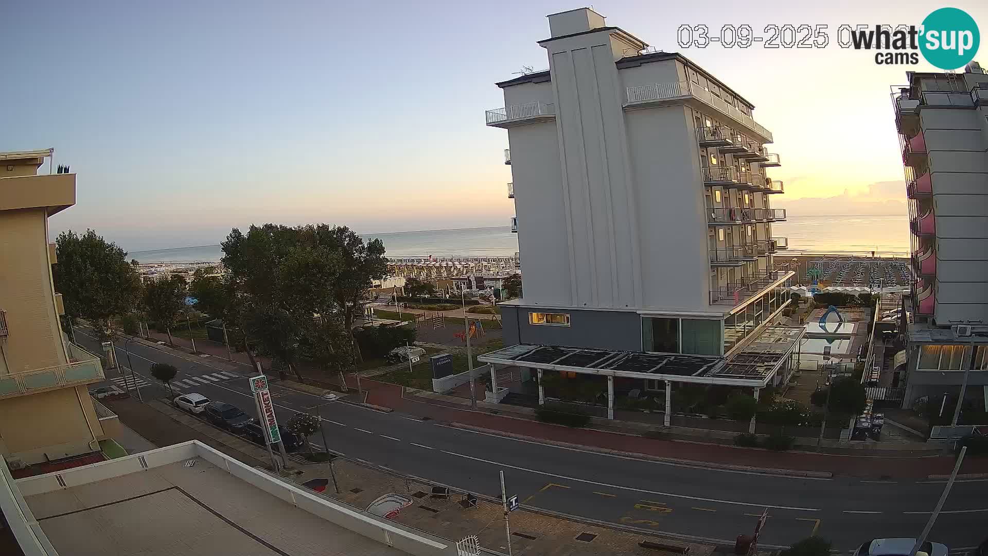 Riccione Webcam Strand und Gärten La Malfa – Bagni Oreste Strand 115