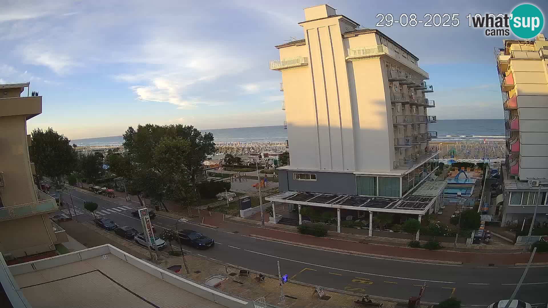 Riccione web kamera plaža i vrtovi La Malfa – plaža Bagni Oreste 115