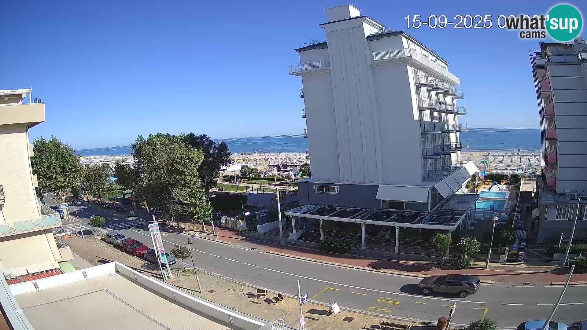 Riccione web kamera plaža i vrtovi La Malfa – plaža Bagni Oreste 115