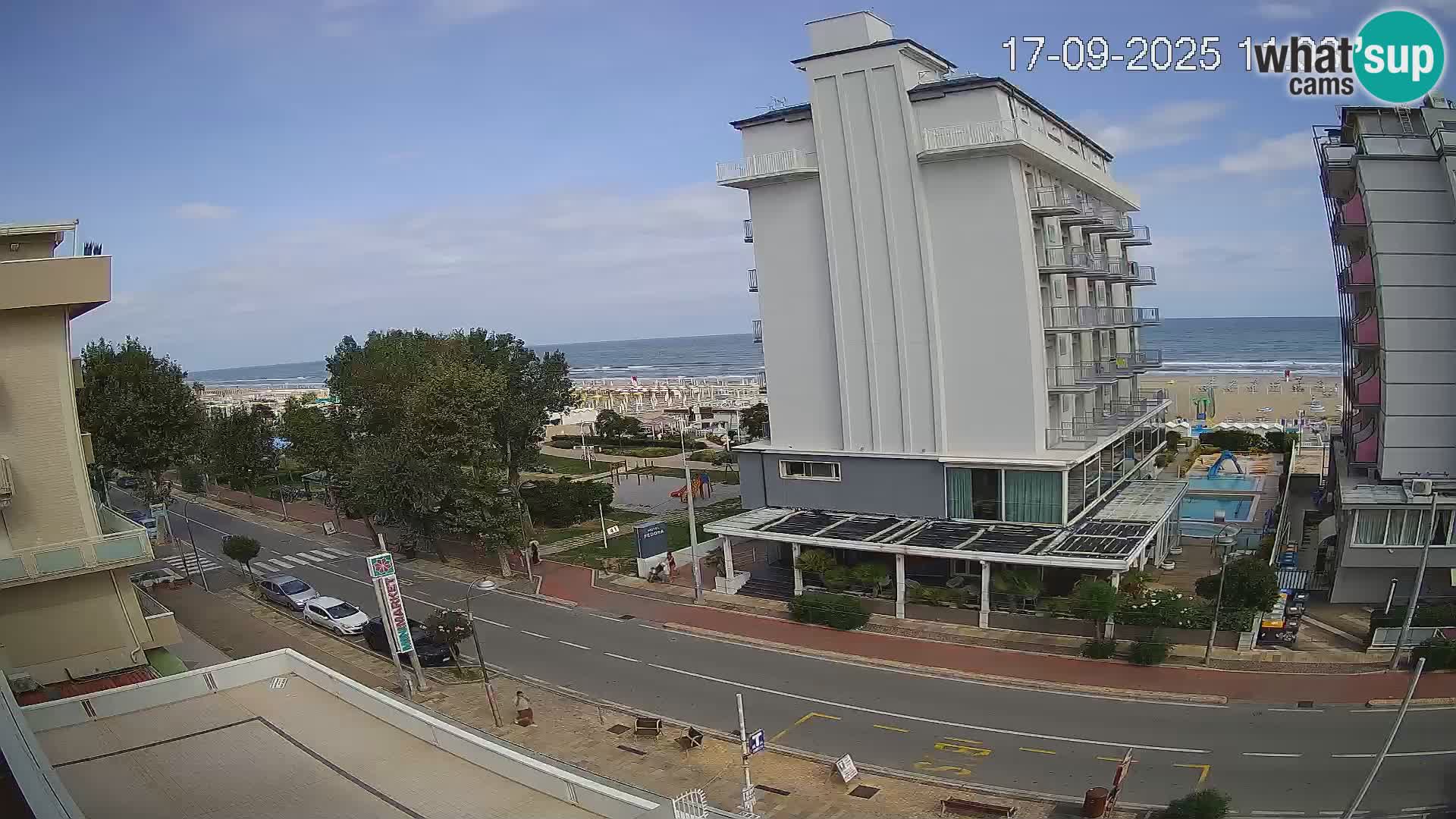Riccione webcam plage et jardins La Malfa – Bagni Oreste plage 115
