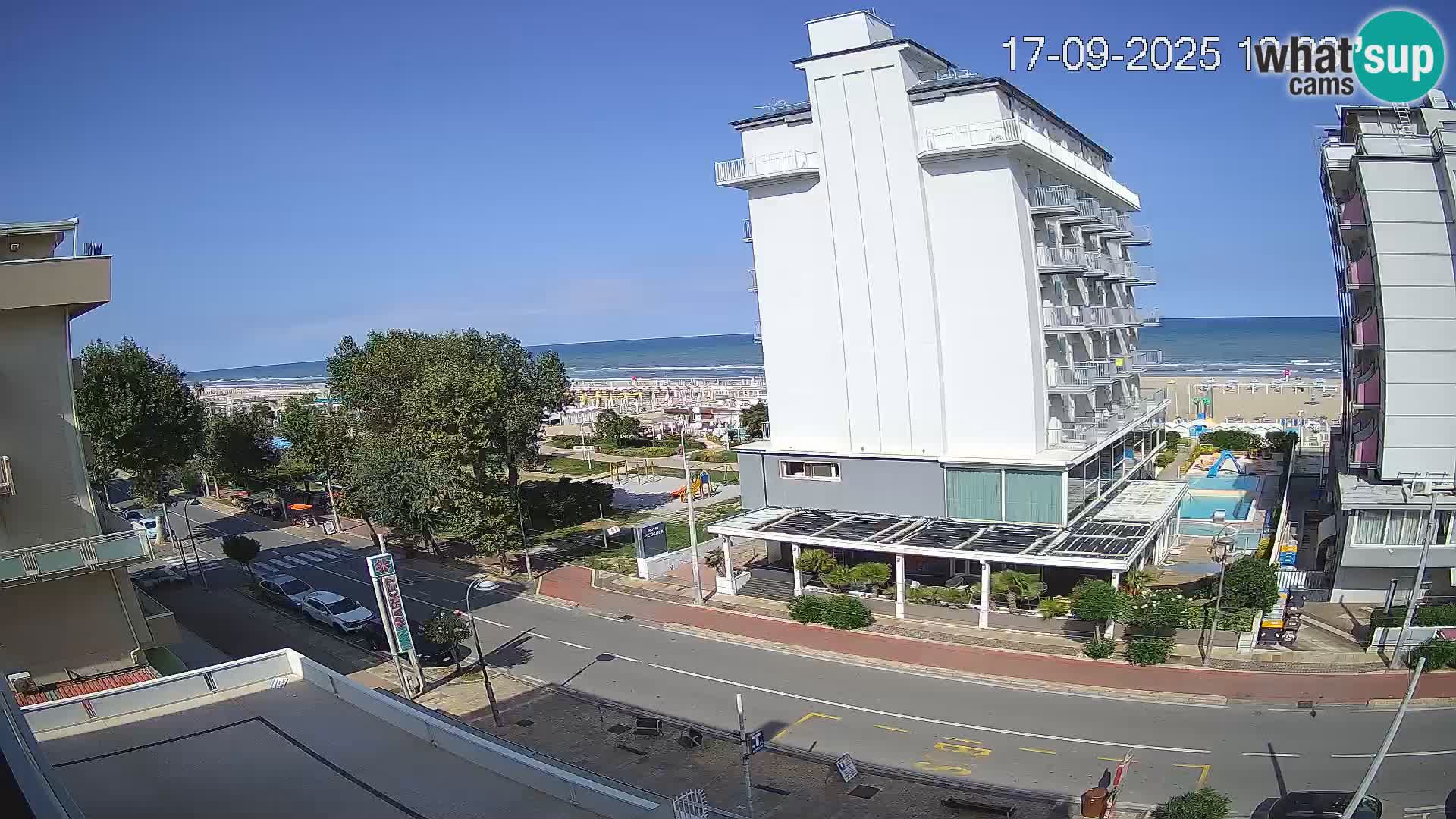 Riccione webcam plage et jardins La Malfa – Bagni Oreste plage 115