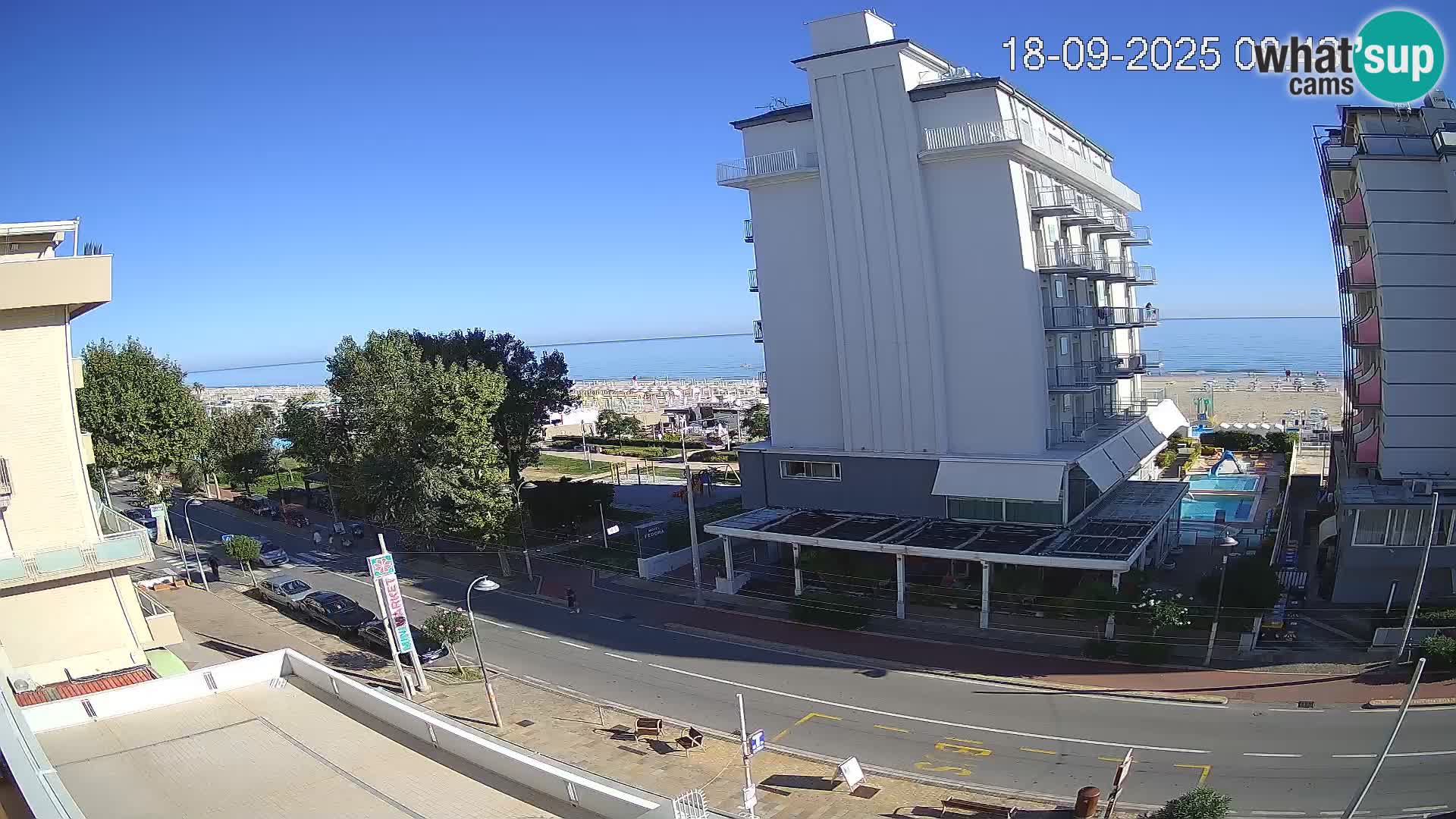 Riccione web kamera plaža i vrtovi La Malfa – plaža Bagni Oreste 115