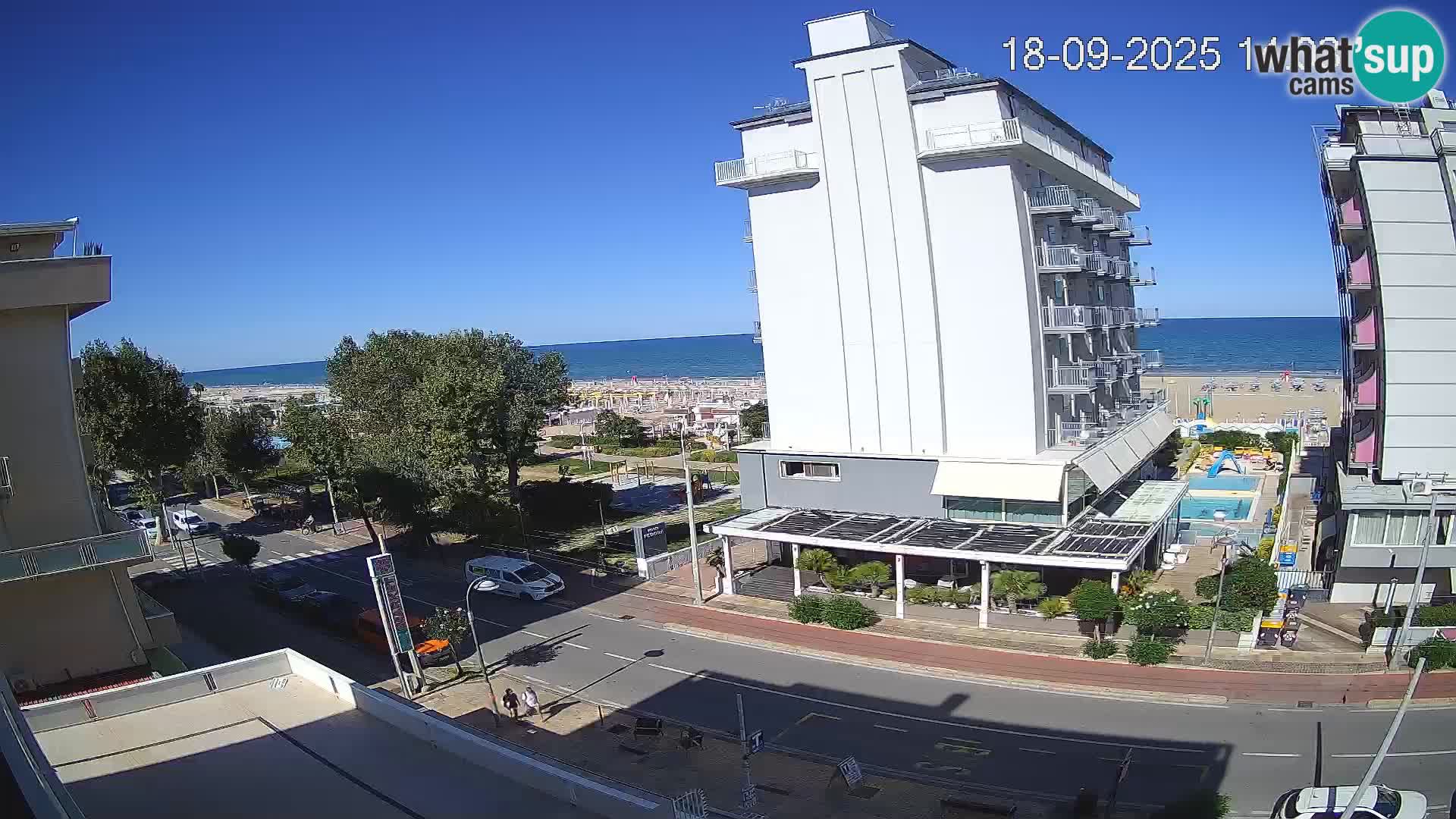 Riccione webcam plage et jardins La Malfa – Bagni Oreste plage 115