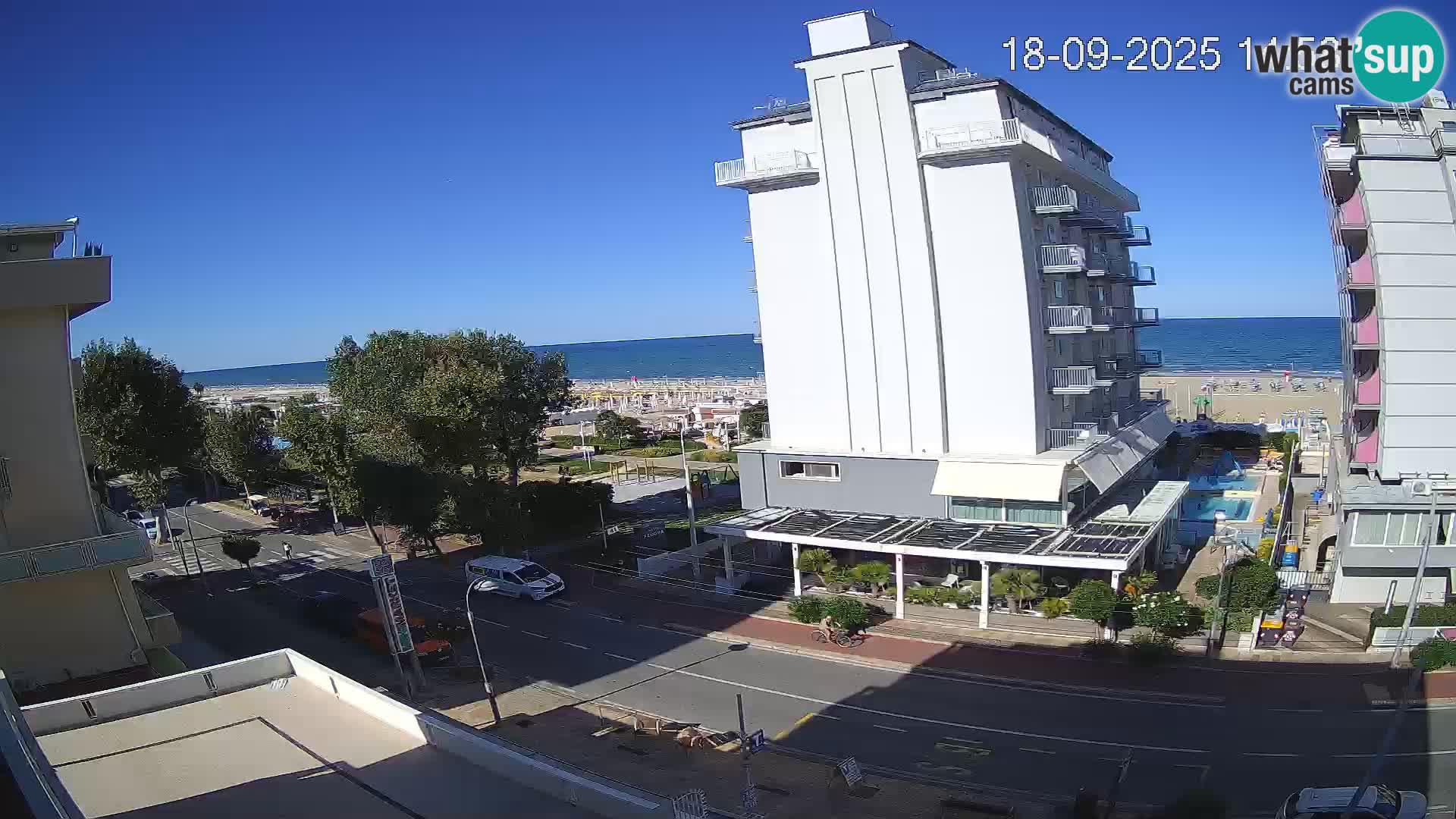 Riccione webcam playa y jardines La Malfa – Playa Bagni Oreste 115
