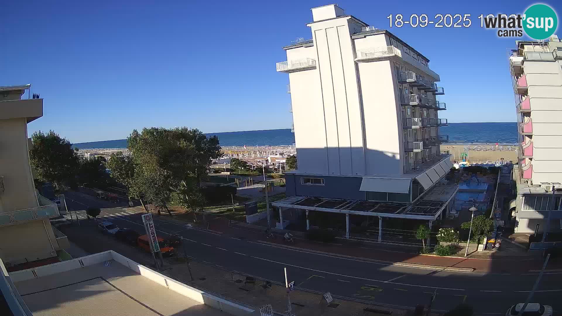 Riccione webcam playa y jardines La Malfa – Playa Bagni Oreste 115