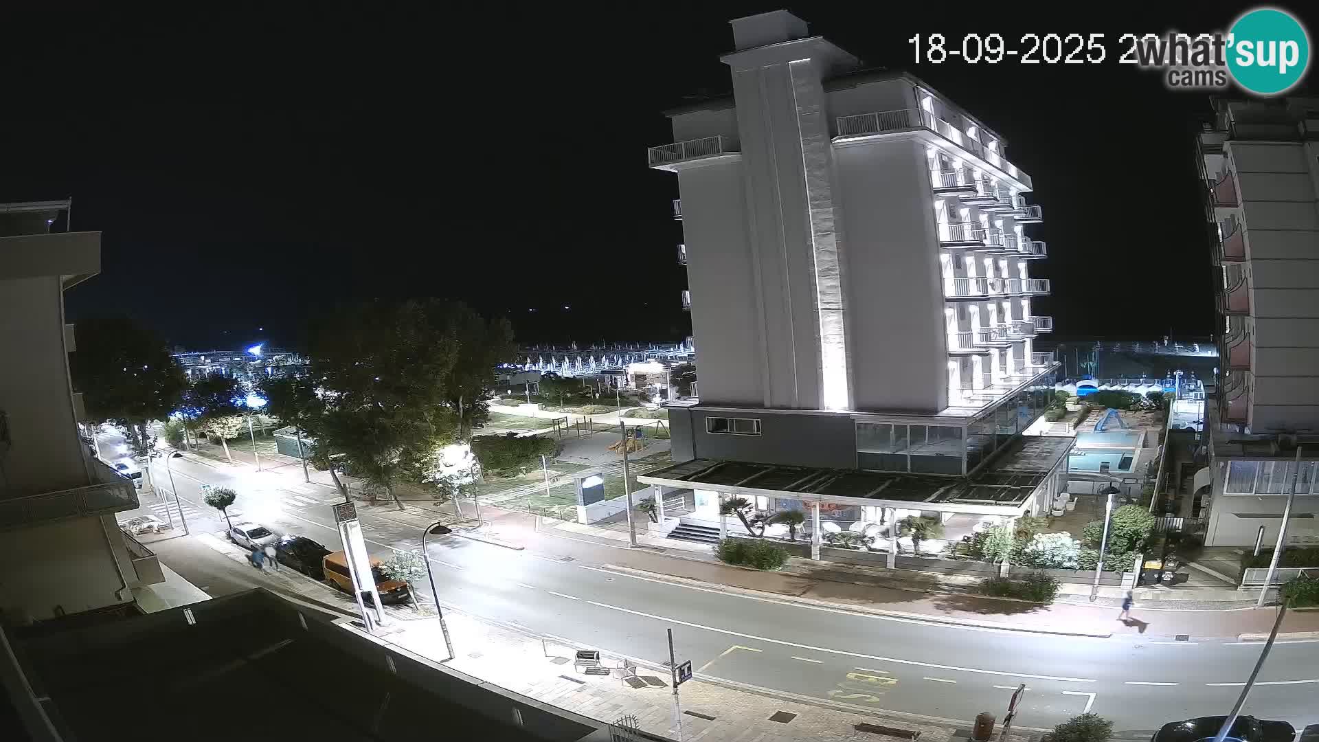 Riccione web kamera plaža i vrtovi La Malfa – plaža Bagni Oreste 115