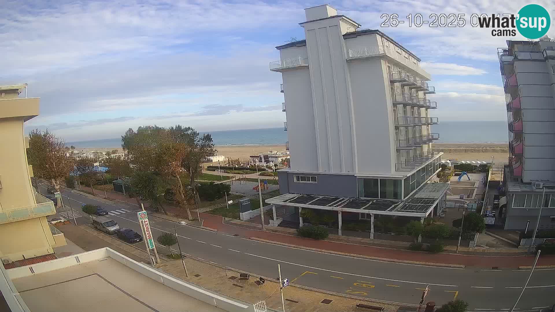 Riccione webcam plage et jardins La Malfa – Bagni Oreste plage 115