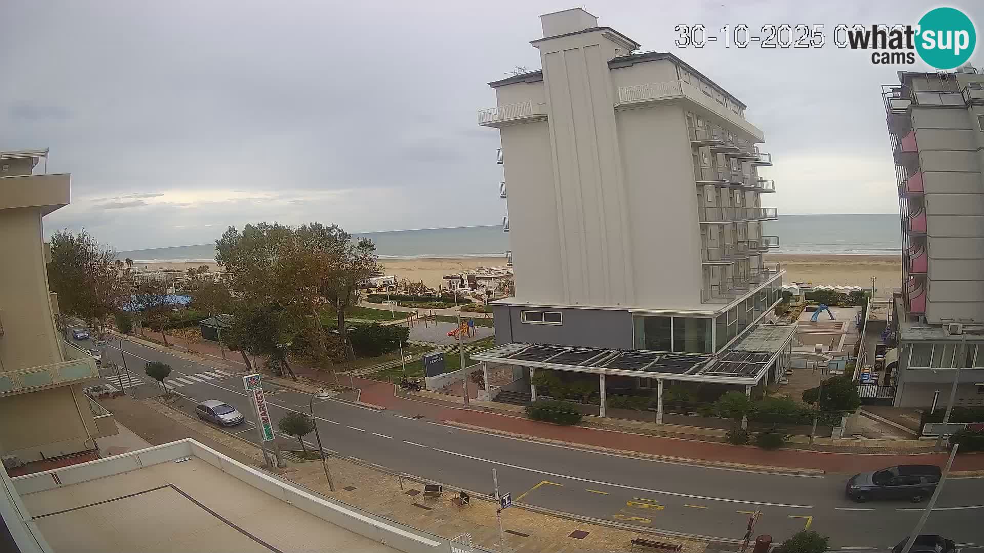 Riccione webcam playa y jardines La Malfa – Playa Bagni Oreste 115