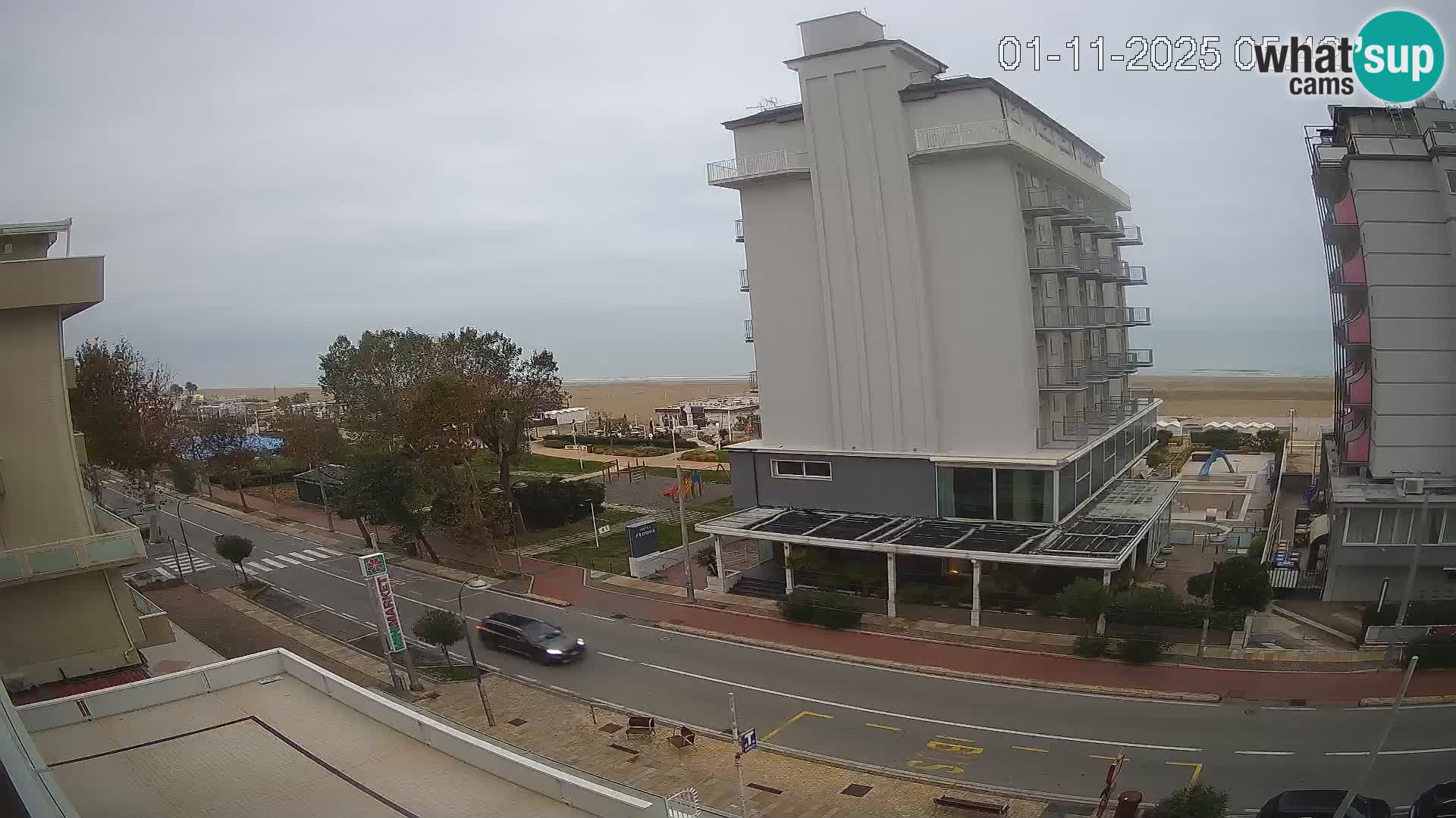 Riccione web kamera plaža i vrtovi La Malfa – plaža Bagni Oreste 115